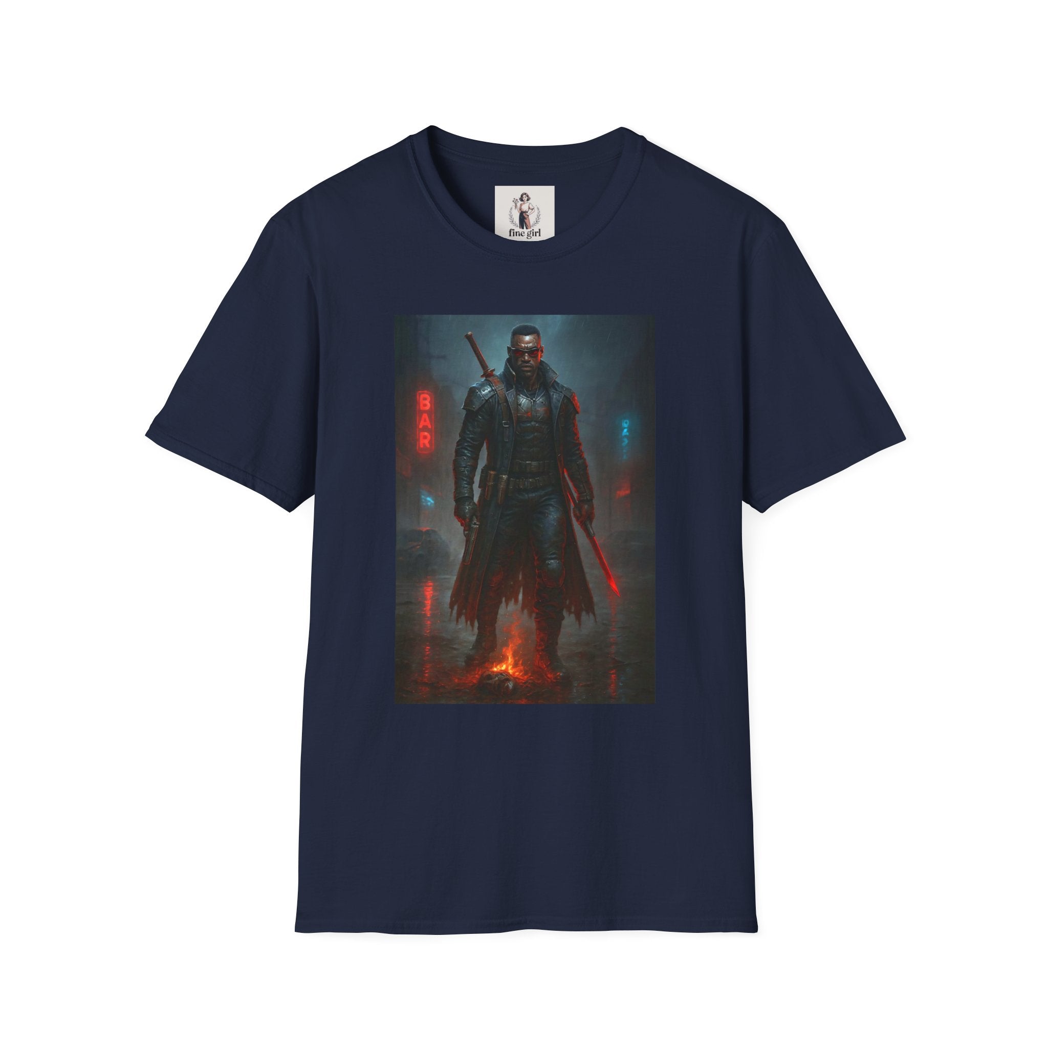 Blade Superhero Marvel Unisex Softstyle T-Shirt, Comic Book Tee, Geeky Clothing, Cosplay Costume Top