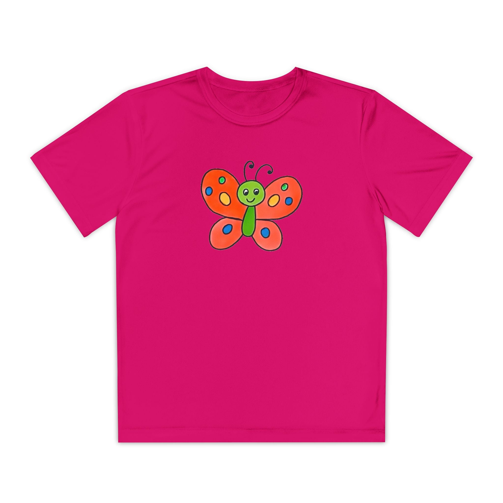 Butterffy Youth T-Shirt Sports Graphic Tee, Cool Athletic Shirt for Kids, Perfect for Sports Events, Team Spirit