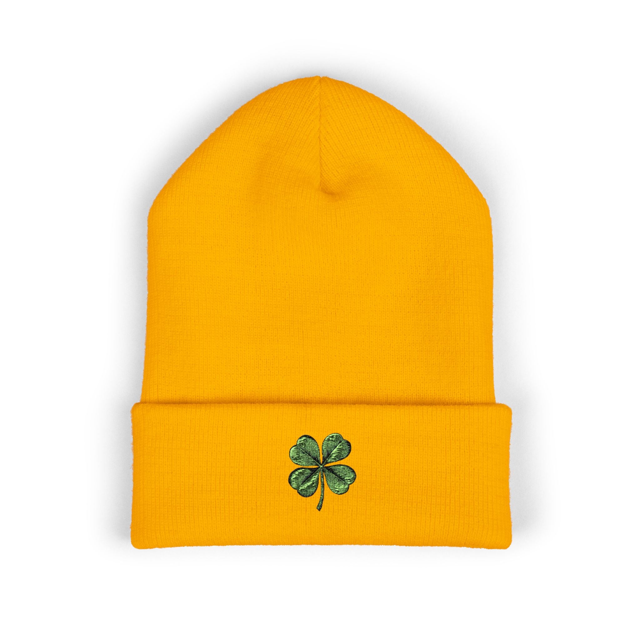 St. Patrick's Day 4-Leaf Clover Embroidered Beanie