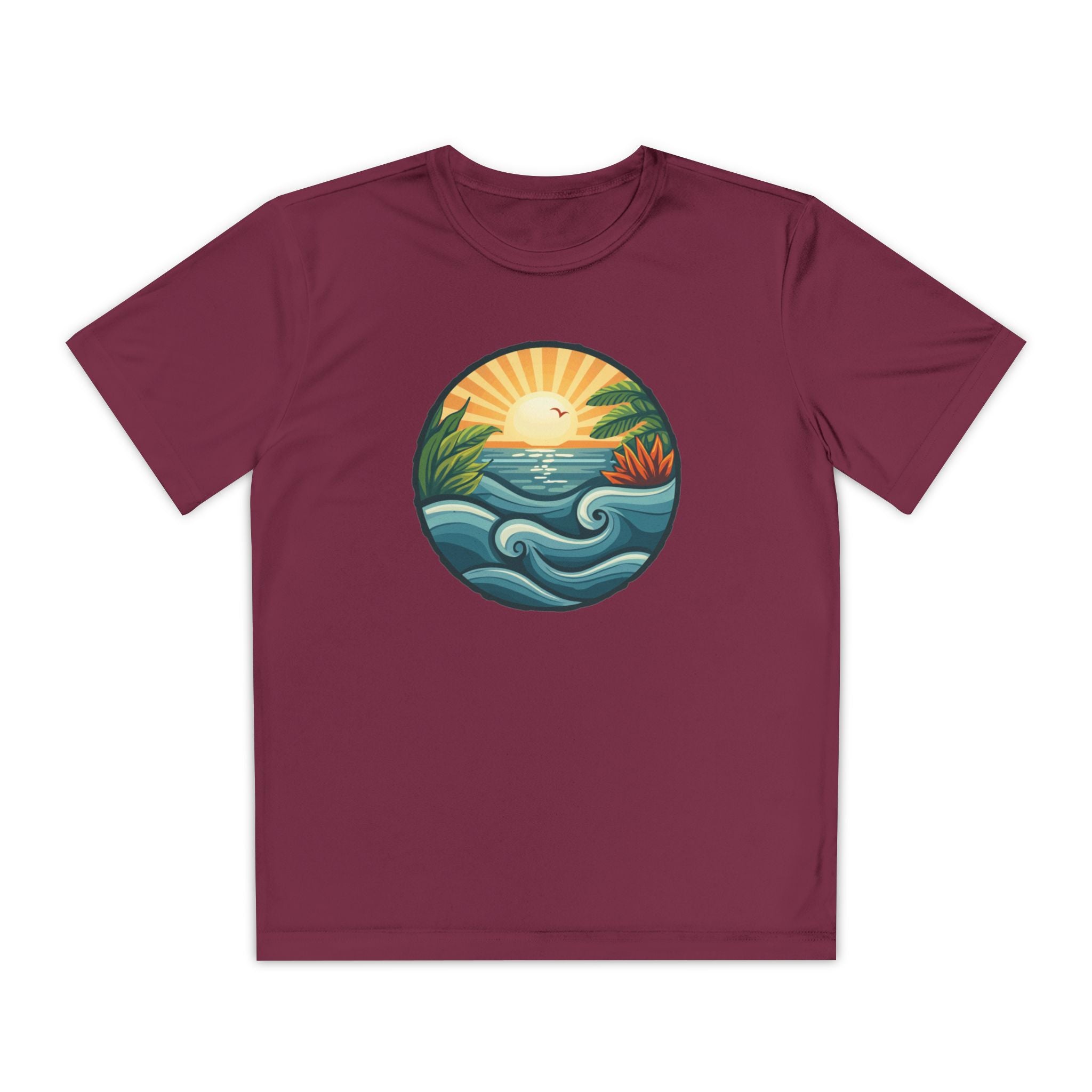 Beach Shirt Youth Competitor Tee, Kids Surf Tee, Summer Vacation Top, Ocean Lover T-Shirt, Coastal Clothing