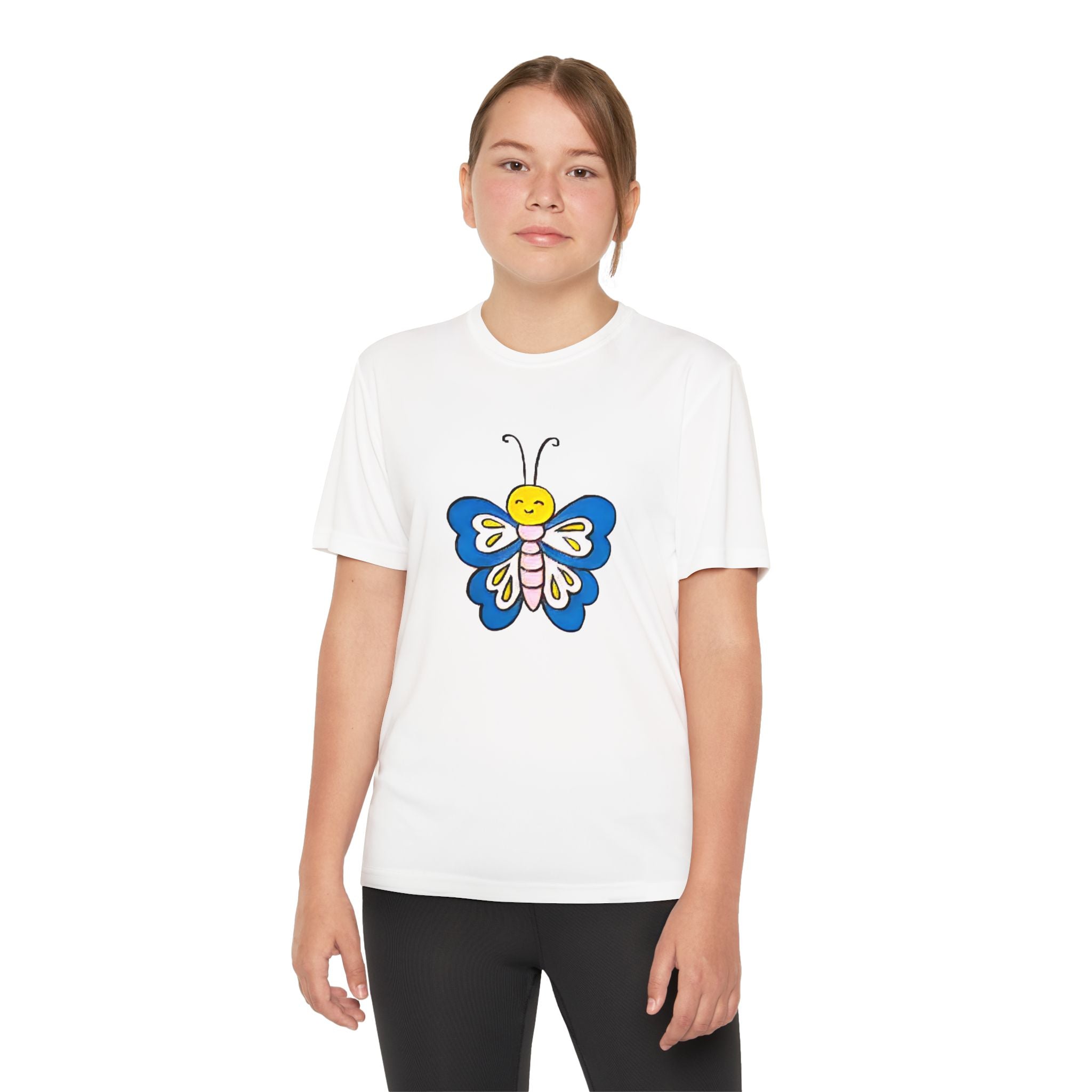 Butterffy Youth T-Shirt Sports Graphic Tee, Cool Athletic Shirt for Kids, Perfect for Sports Events, Team Spirit