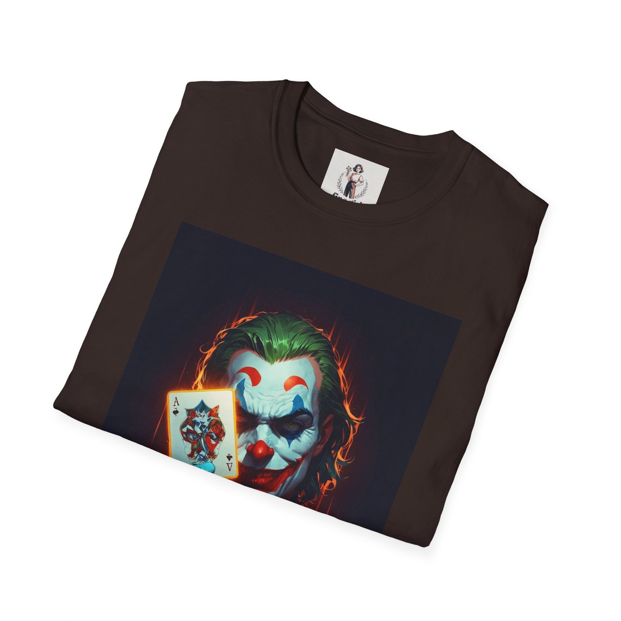 The Joker Superhero Marvel Unisex Softstyle T-Shirt, Comic Book Tee, Geeky Clothing, Cosplay Costume Top