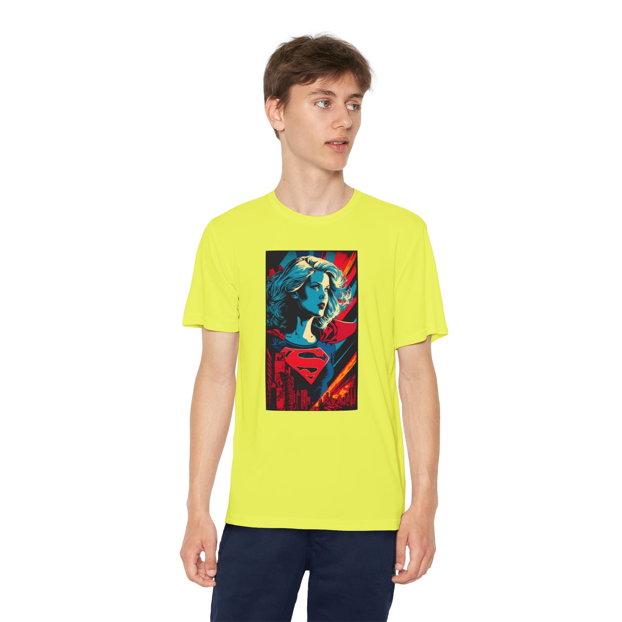 Superhero Youth T-Shirt Sports Graphic Tee, Cool Athletic Shirt for Kids