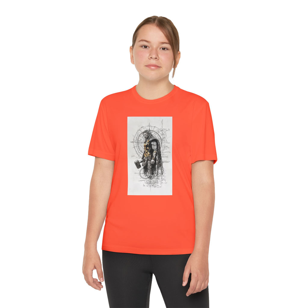 Superhero Youth T-Shirt Sports Graphic Tee, Cool Athletic Shirt for Kids