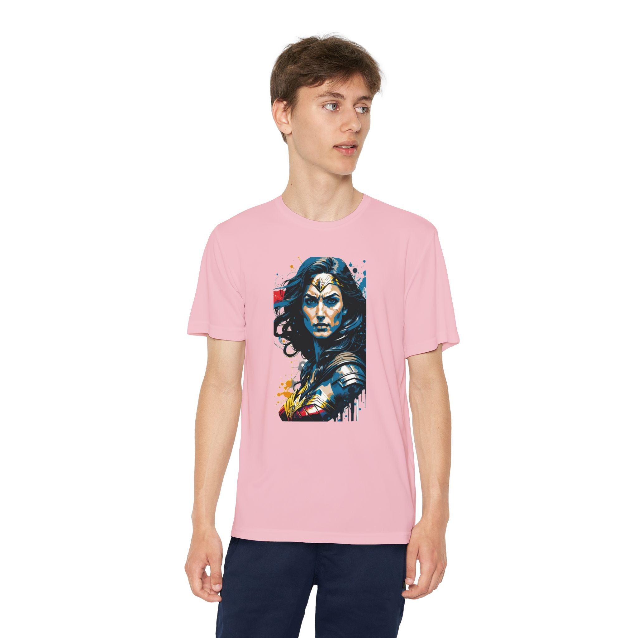 Superhero Youth T-Shirt Sports Graphic Tee, Cool Athletic Shirt for Kids
