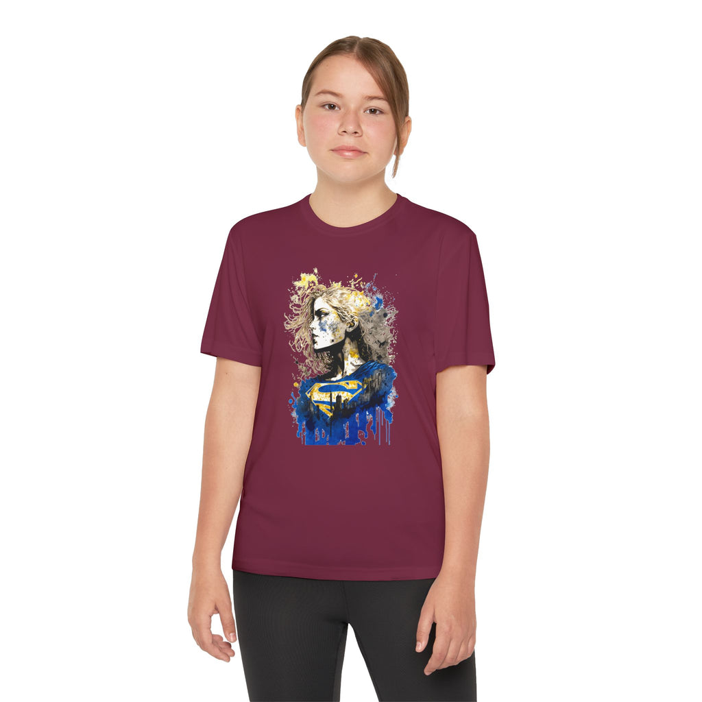 Superhero Youth T-Shirt Sports Graphic Tee, Cool Athletic Shirt for Kids