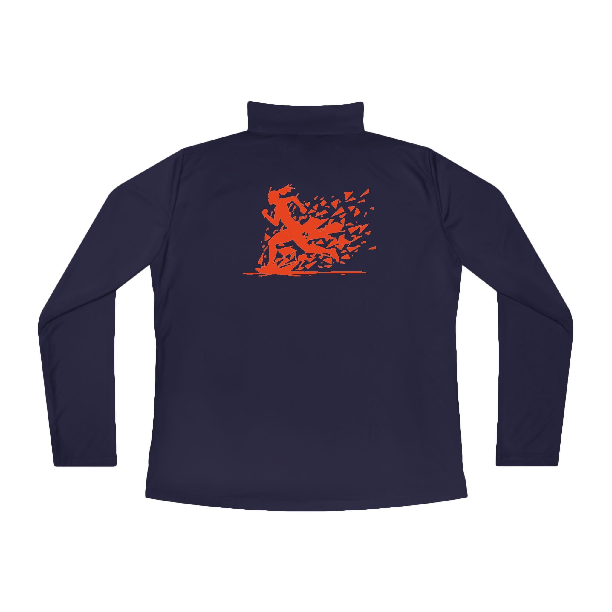 Ladies Quarter-Zip Pullover with Motivational Running Design, Athletic Apparel, Activewear, Sportswear, Fitness Gift, Running Top