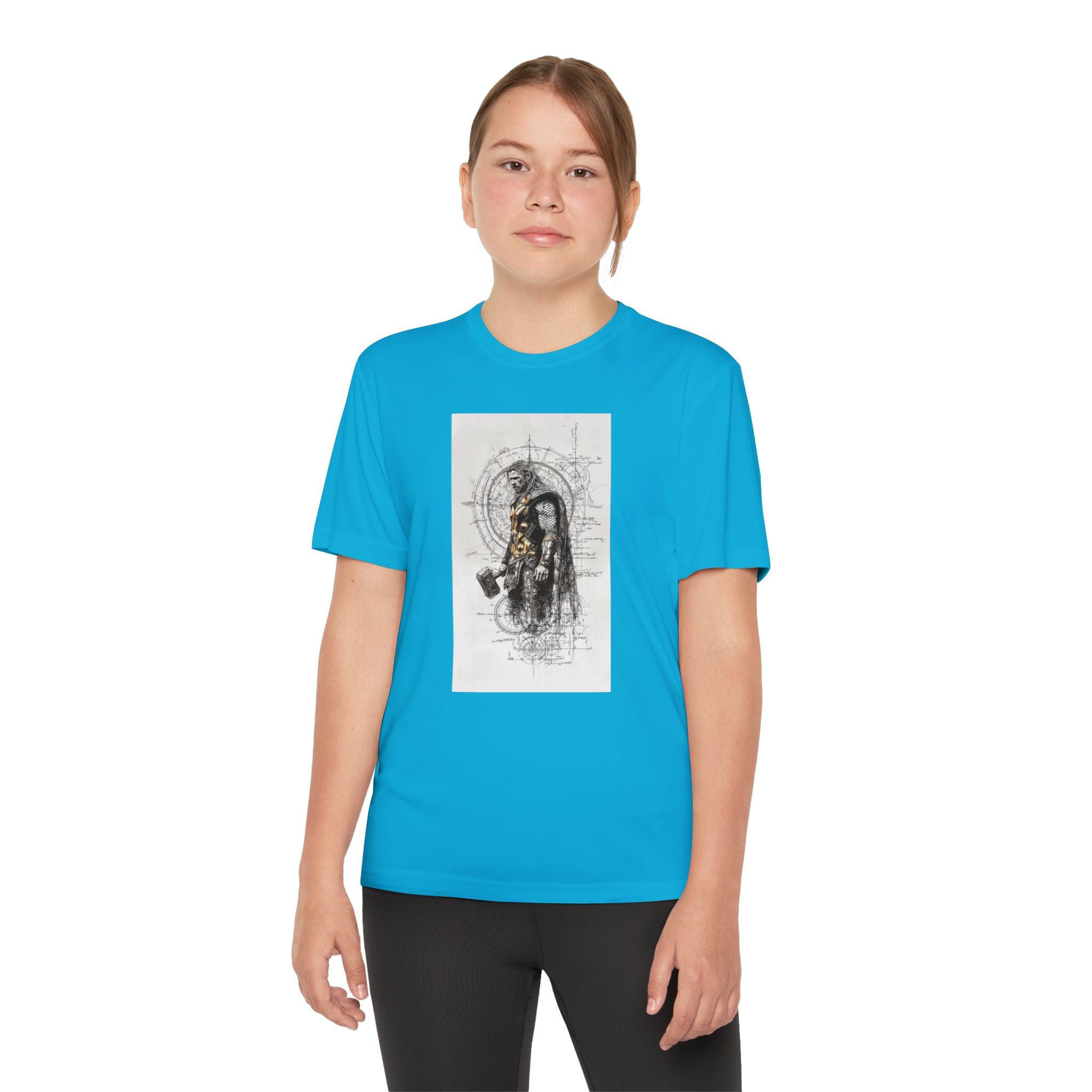 Superhero Youth T-Shirt Sports Graphic Tee, Cool Athletic Shirt for Kids