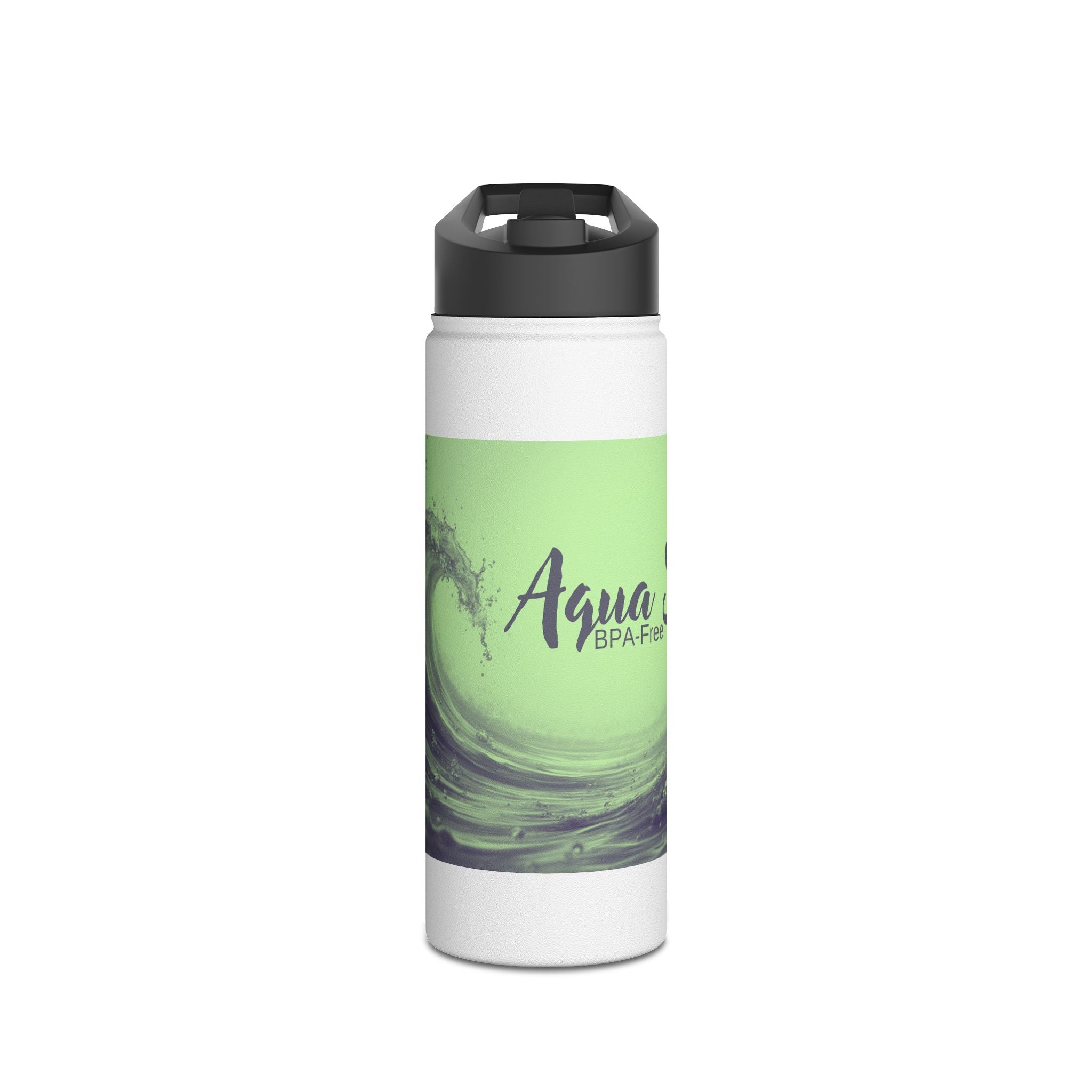 Aqua Wave Stainless Steel Water Bottle, Hydration Gift, Outdoor Adventure, Beach Vibes, Eco-Friendly, Travel Companion