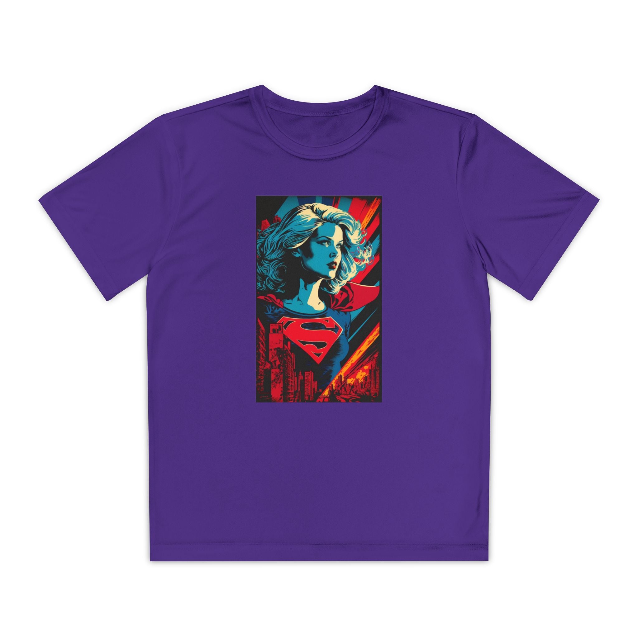 Superhero Youth T-Shirt Sports Graphic Tee, Cool Athletic Shirt for Kids