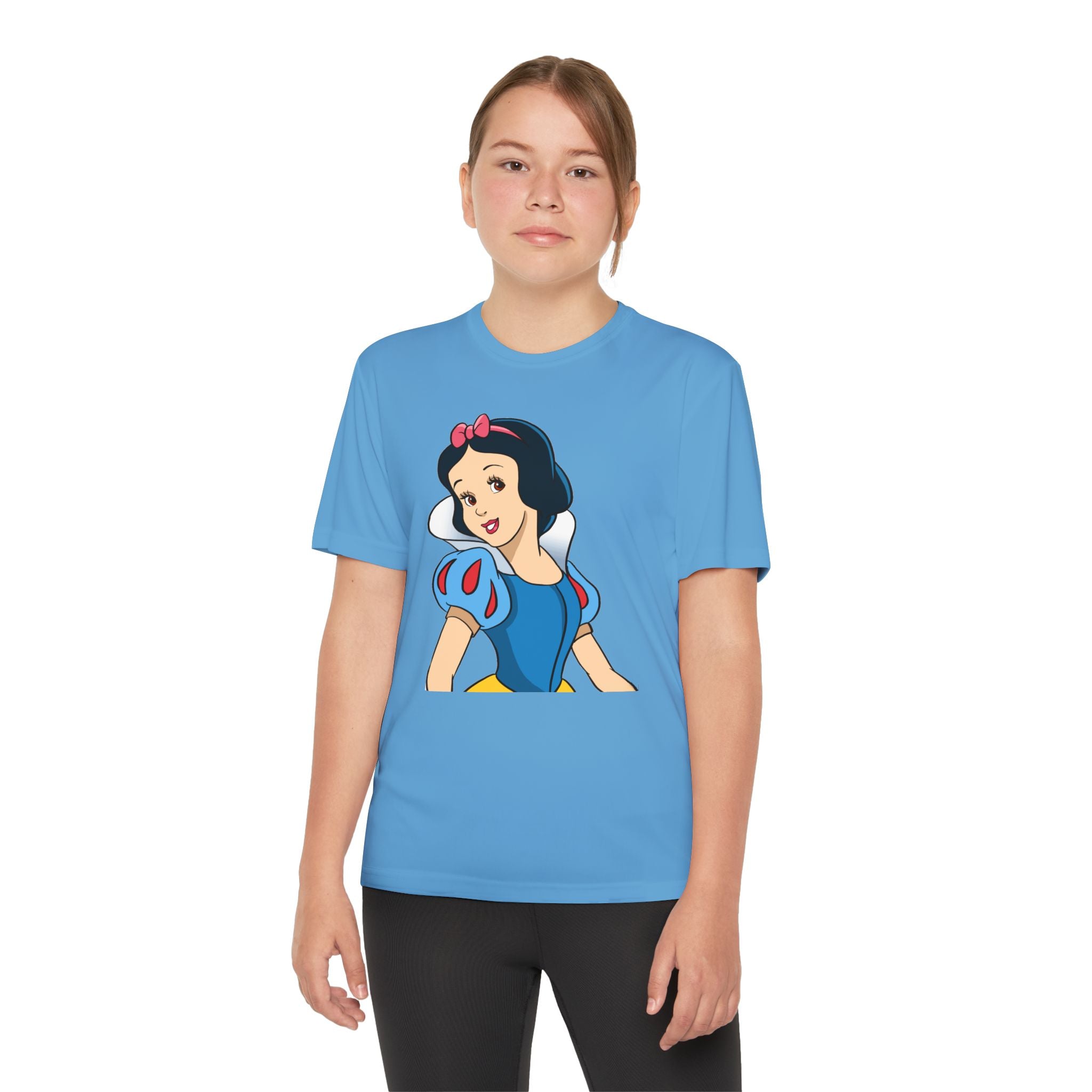 Snow White Youth T-Shirt Sports Graphic Tee, Cool Athletic Shirt for Kids, Perfect for Sports Events, Team Spirit