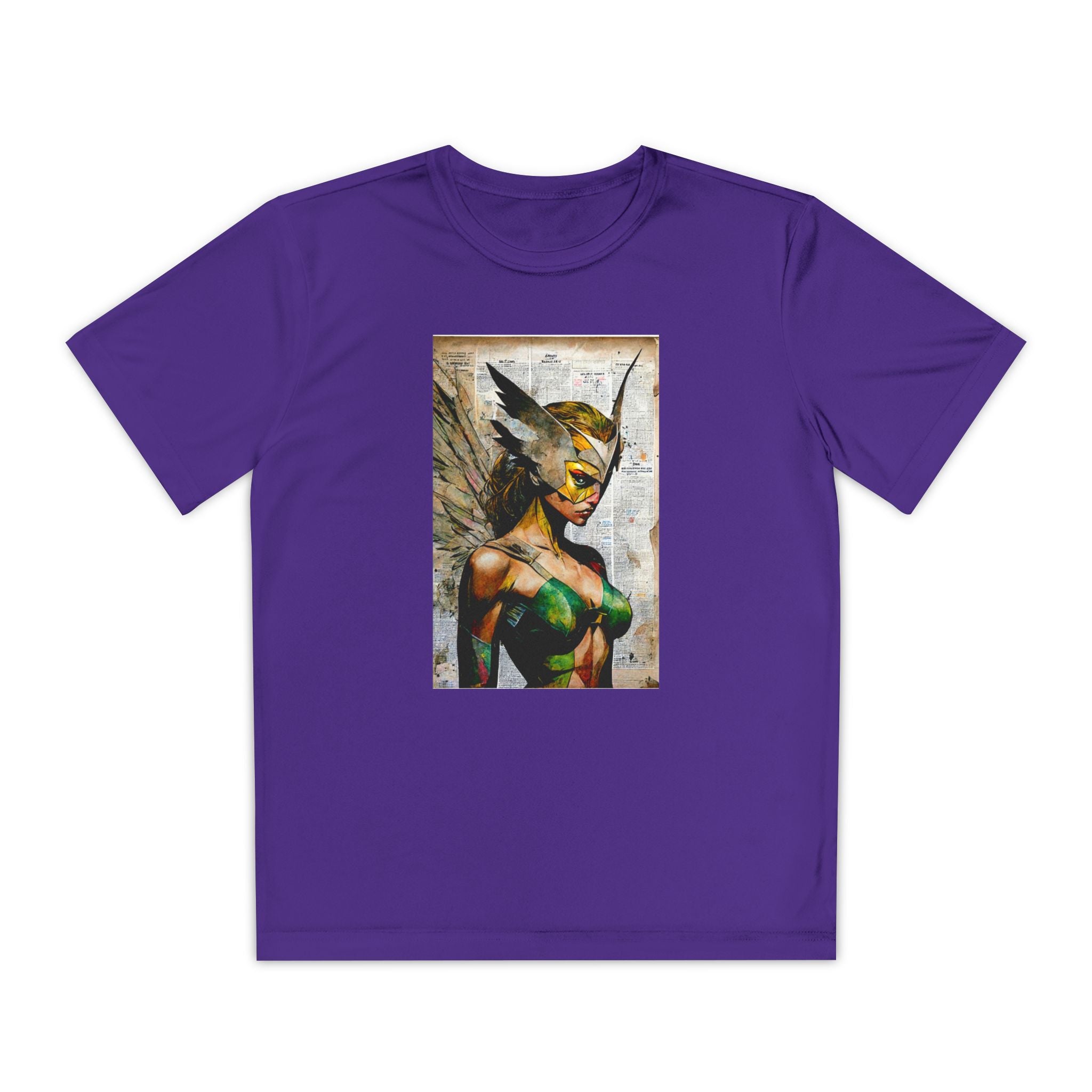 Superhero Youth T-Shirt Sports Graphic Tee, Cool Athletic Shirt for Kids