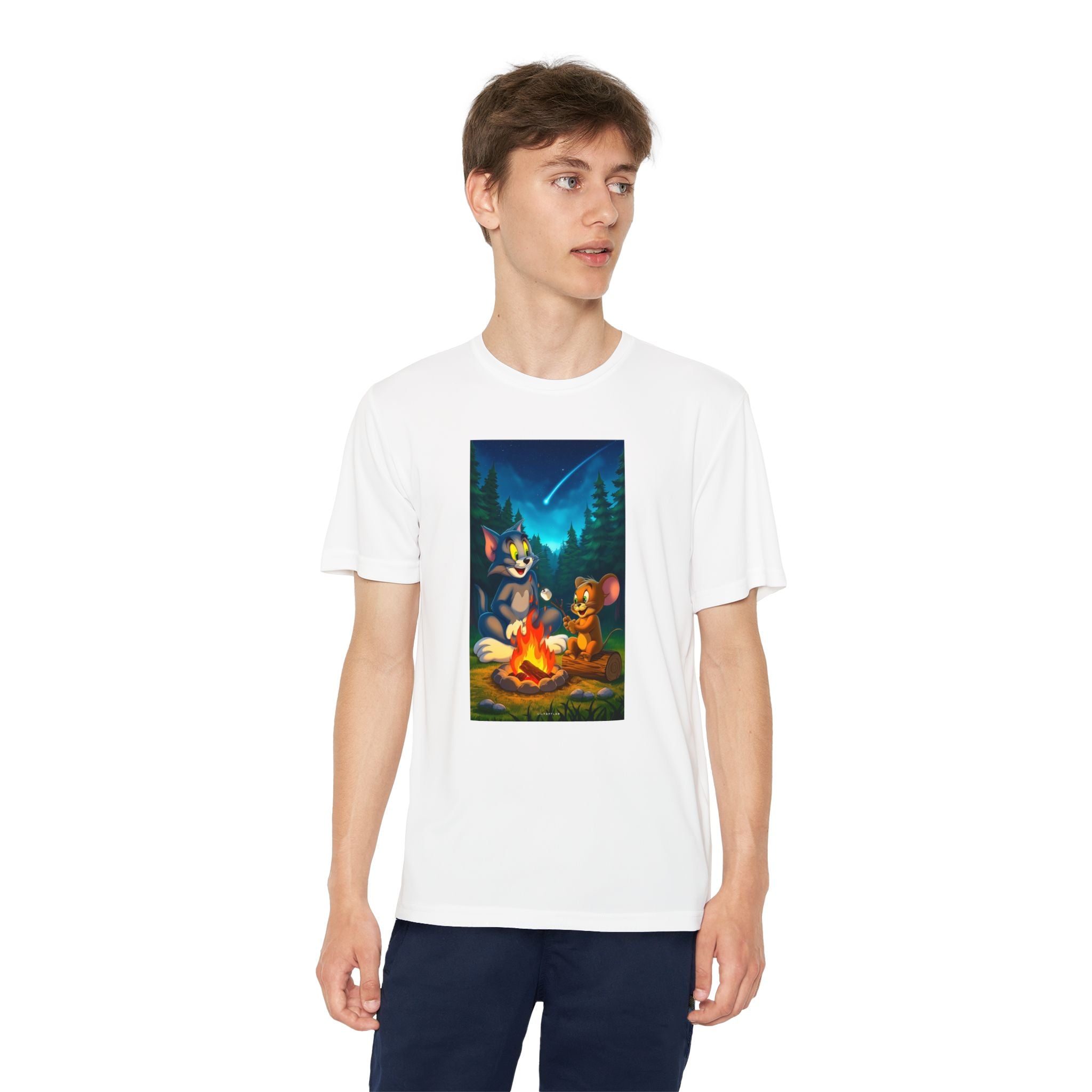 Youth Competitor Tee with Tom And Jerry design, Cartoon Graphic Kid's T-Shirt, Kids Tee, Children's Clothing, Funny Tee for Boys and Girls