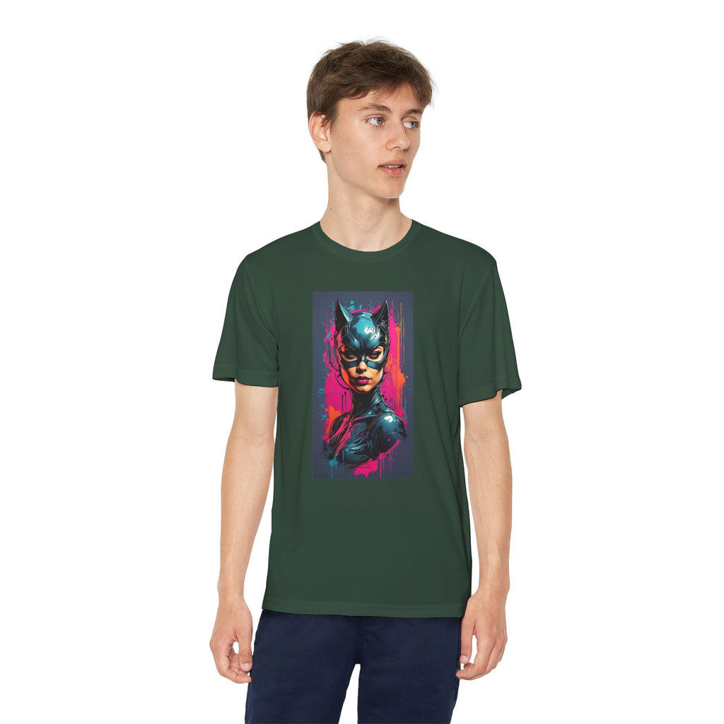 Superhero Youth T-Shirt Sports Graphic Tee, Cool Athletic Shirt for Kids