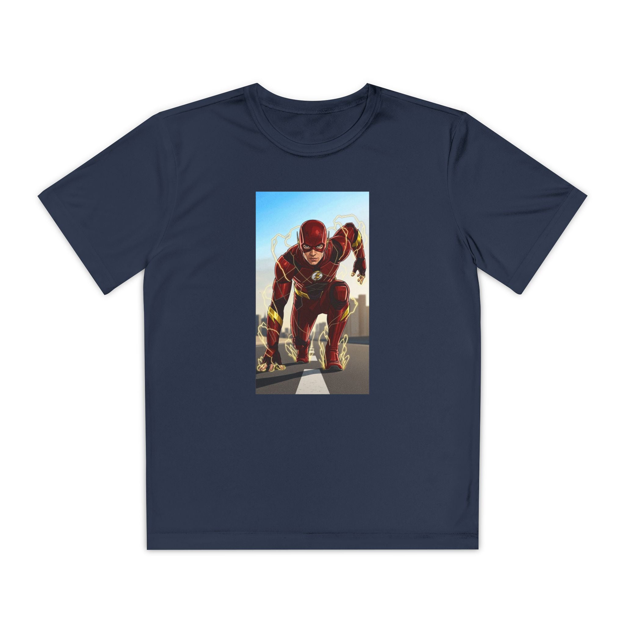 The Flash Superhero Marvel Youth T-Shirt, Kid's Superhero Tee, Children's Graphic Shirt, Comic Book Character Top, Kids Costume Apparel