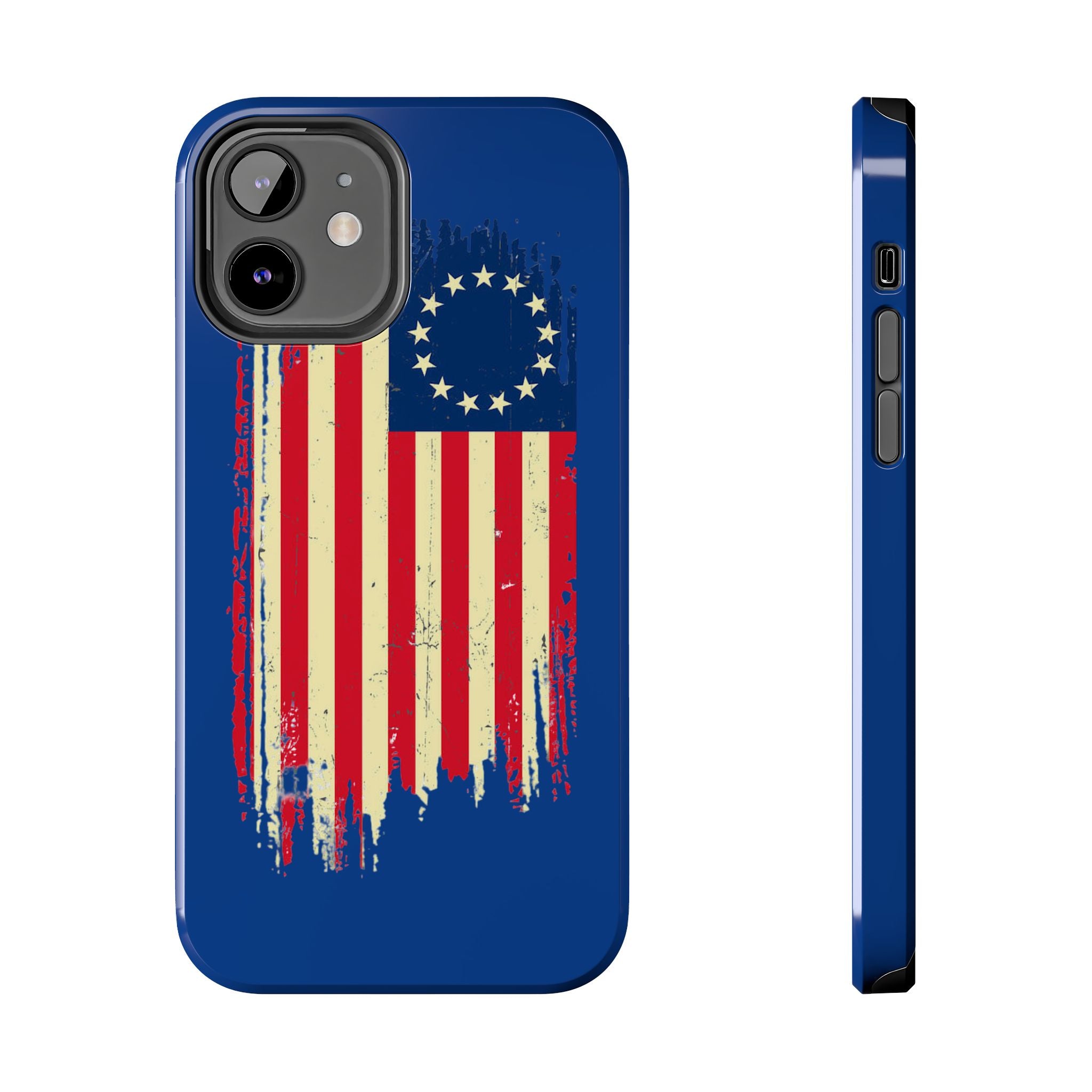 Patriotic Phone Cases with Vintage Flag Design, Tough Case for Independence Day, Memorial Day, 4th of July, Gift for Veterans, USA Pride