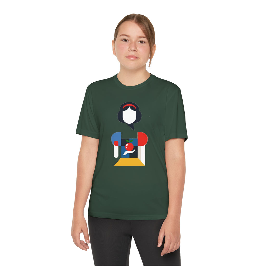 Snow White Youth T-Shirt Sports Graphic Tee, Cool Athletic Shirt for Kids, Perfect for Sports Events, Team Spirit