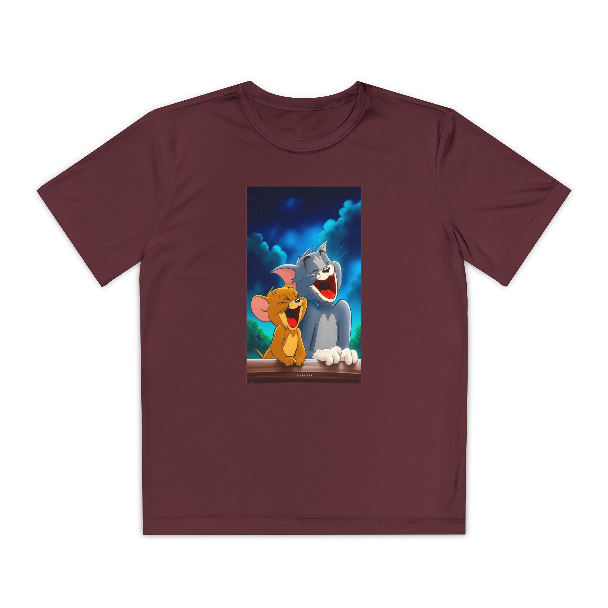 Youth Competitor Tee with Tom And Jerry design, Cartoon Graphic Kid's T-Shirt, Kids Tee, Children's Clothing, Funny Tee for Boys and Girls