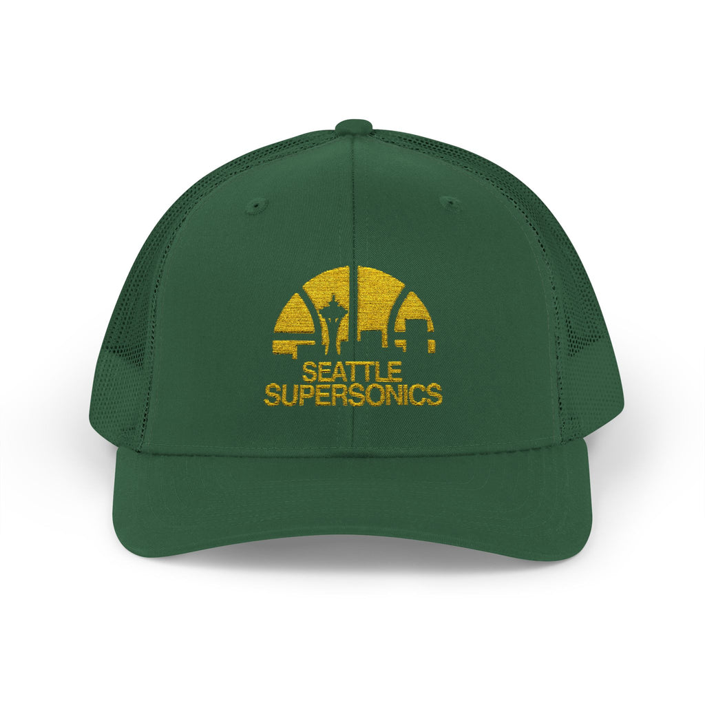 The Seattle SuperSonics Snapback Trucker Cap, American Flag Hat, Outdoor Cap, Casual Wear, Gift for Dad, 4th of July Apparel