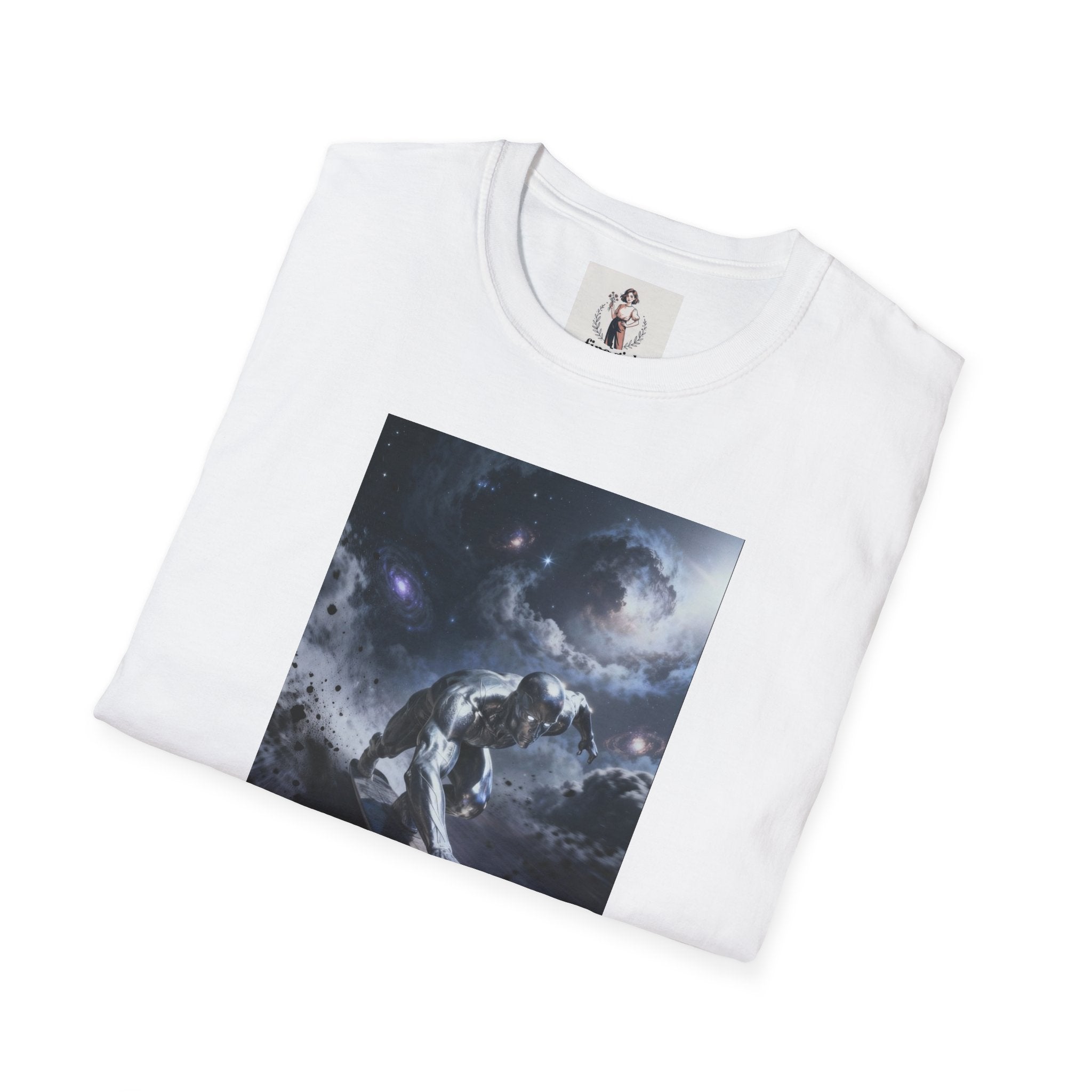 Silver Surfer Superhero Marvel Unisex Softstyle T-Shirt, Comic Book Tee, Geeky Clothing, Cosplay Costume Top