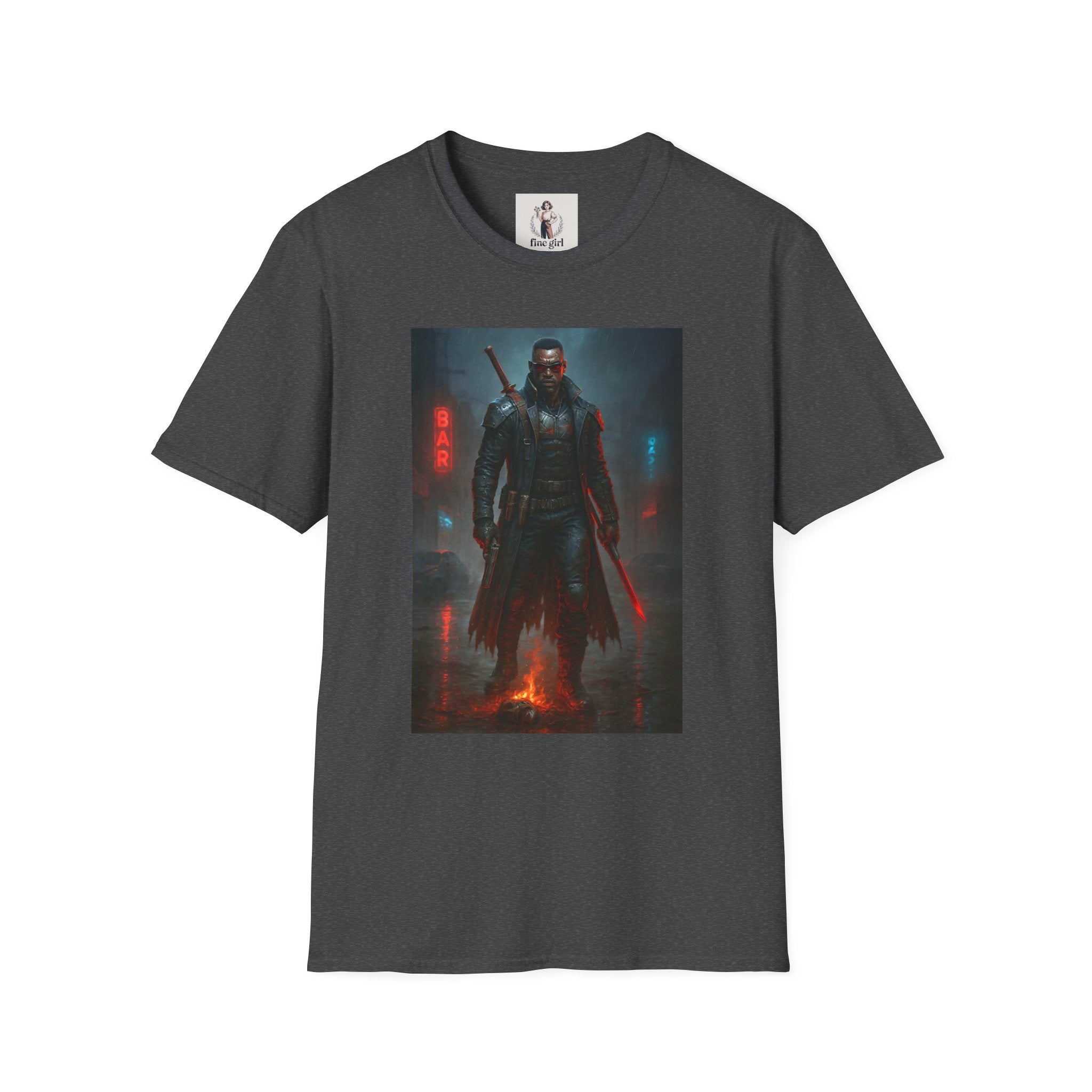 Blade Superhero Marvel Unisex Softstyle T-Shirt, Comic Book Tee, Geeky Clothing, Cosplay Costume Top