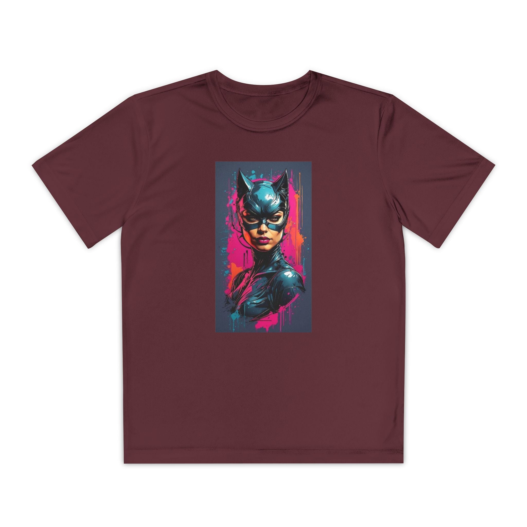 Superhero Youth T-Shirt Sports Graphic Tee, Cool Athletic Shirt for Kids