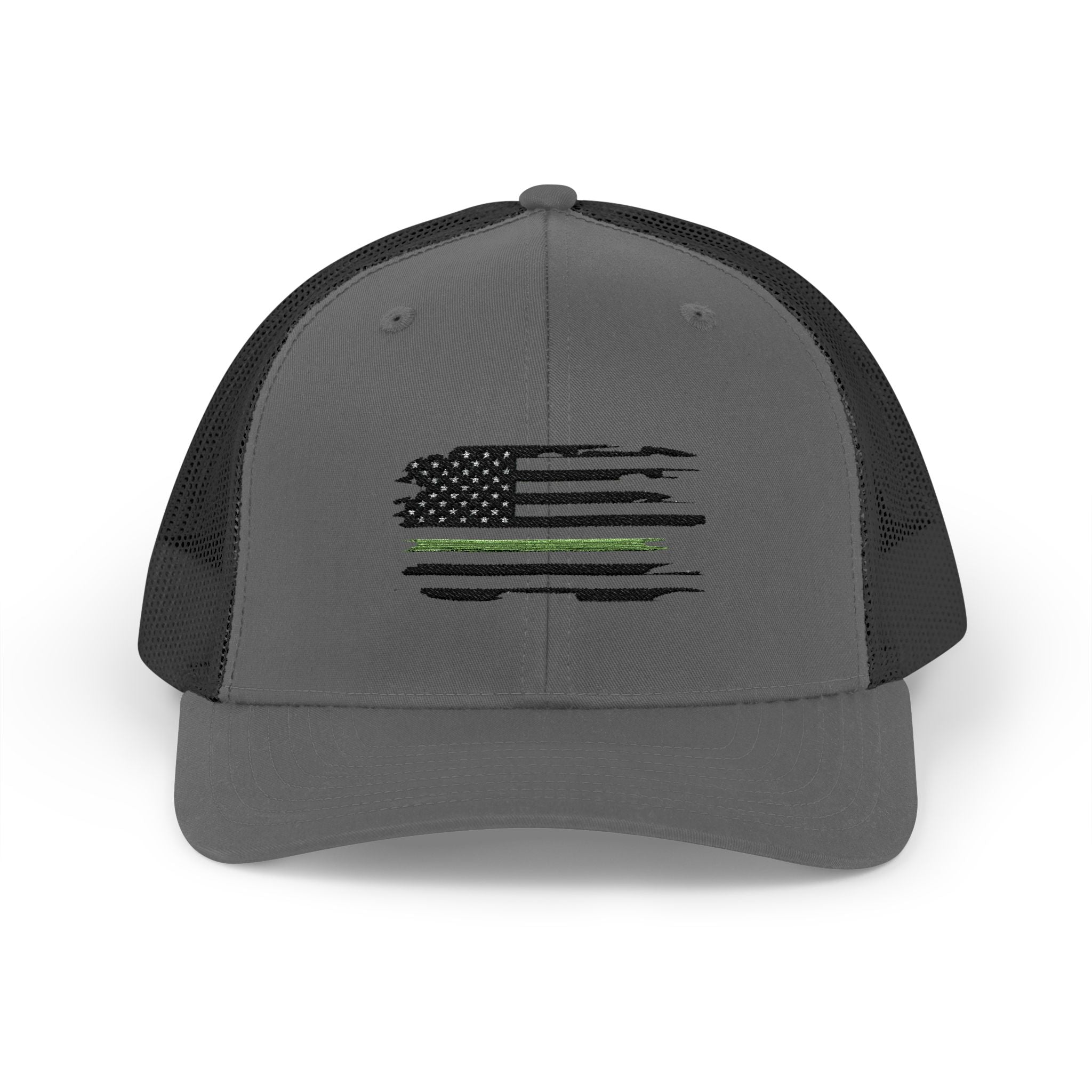 Thin Green Line  Military Patriotic Snapback Trucker Cap Design, Ideal for Military, Everyday Wear