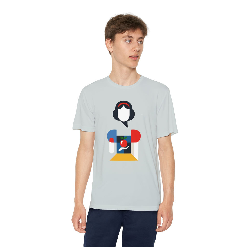 Snow White Youth T-Shirt Sports Graphic Tee, Cool Athletic Shirt for Kids, Perfect for Sports Events, Team Spirit