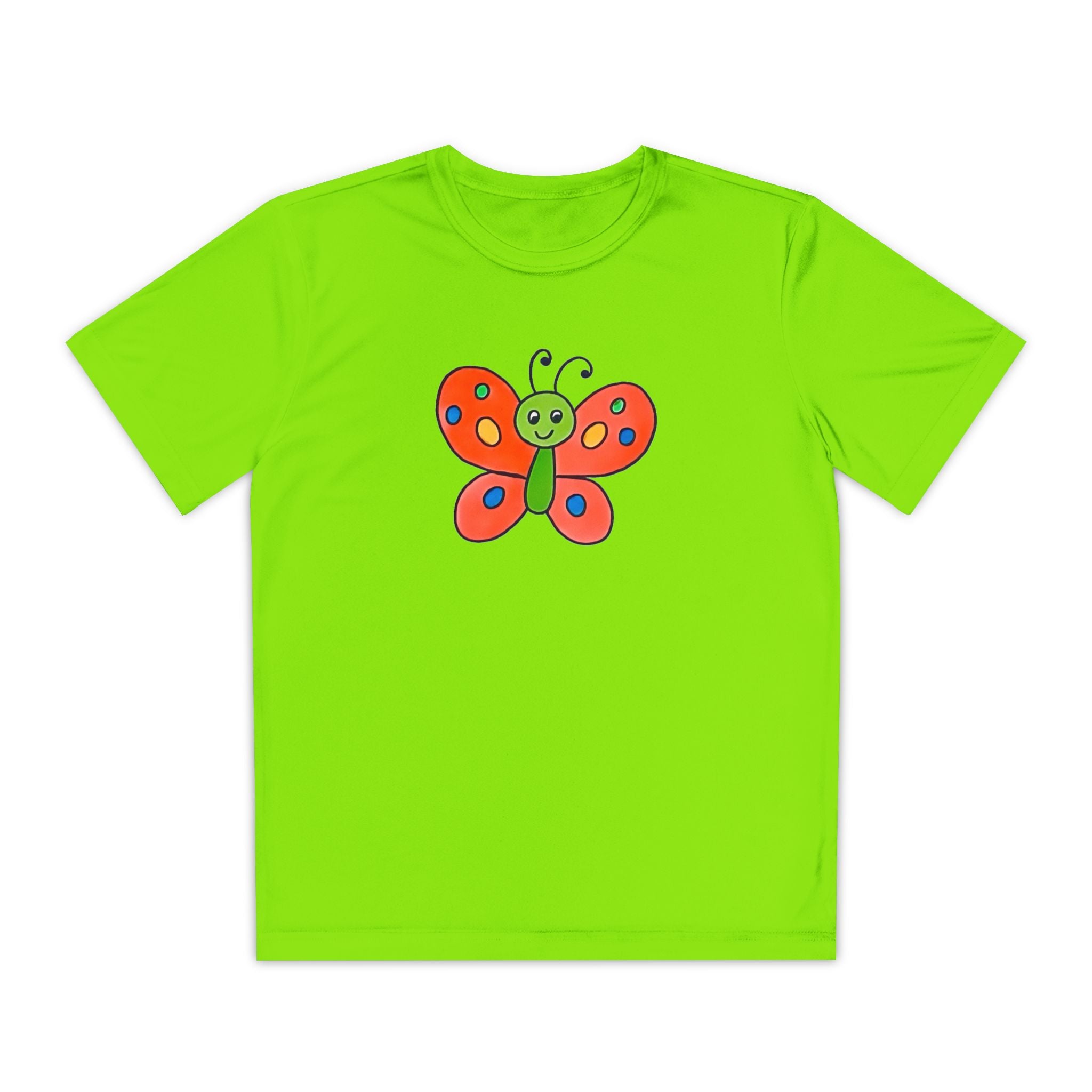 Butterffy Youth T-Shirt Sports Graphic Tee, Cool Athletic Shirt for Kids, Perfect for Sports Events, Team Spirit