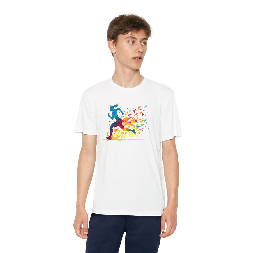 Running Youth T-Shirt Sports Graphic Tee, Cool Athletic Shirt for Kids, Perfect for Sports Events, Team Spirit