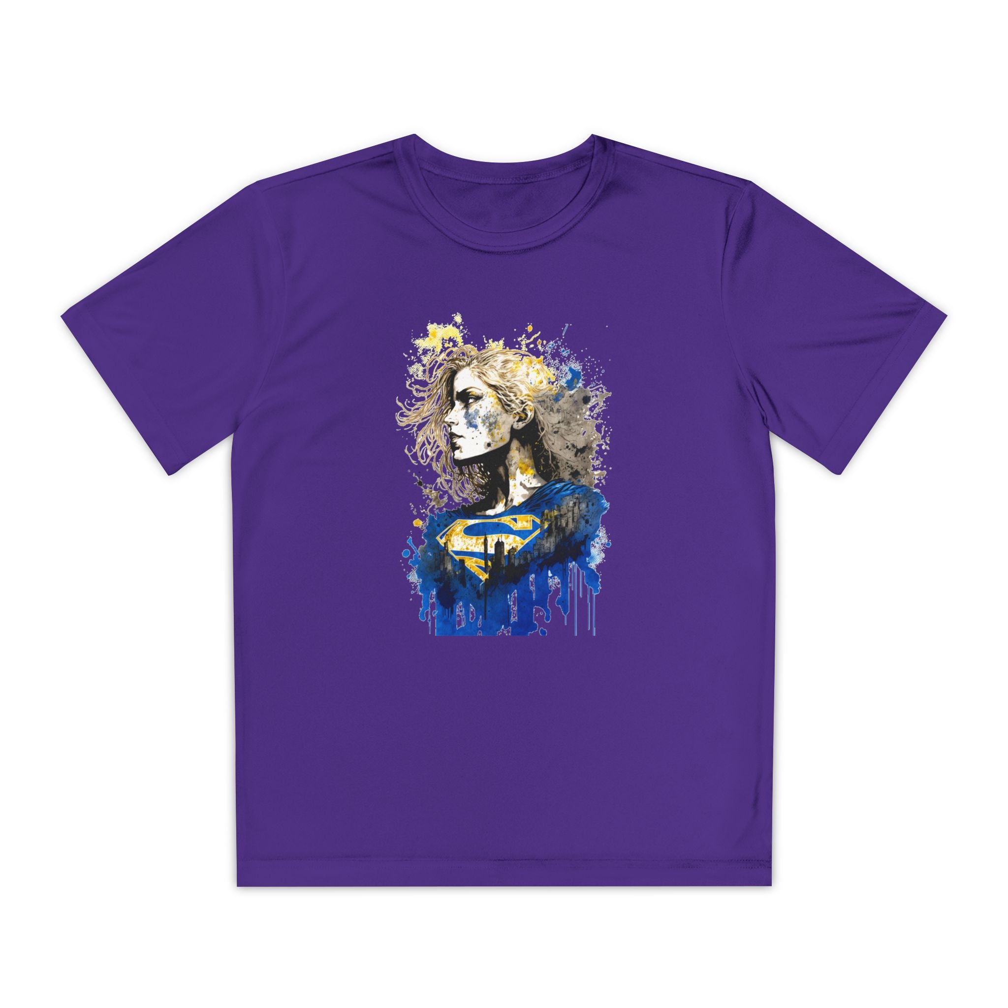 Superhero Youth T-Shirt Sports Graphic Tee, Cool Athletic Shirt for Kids