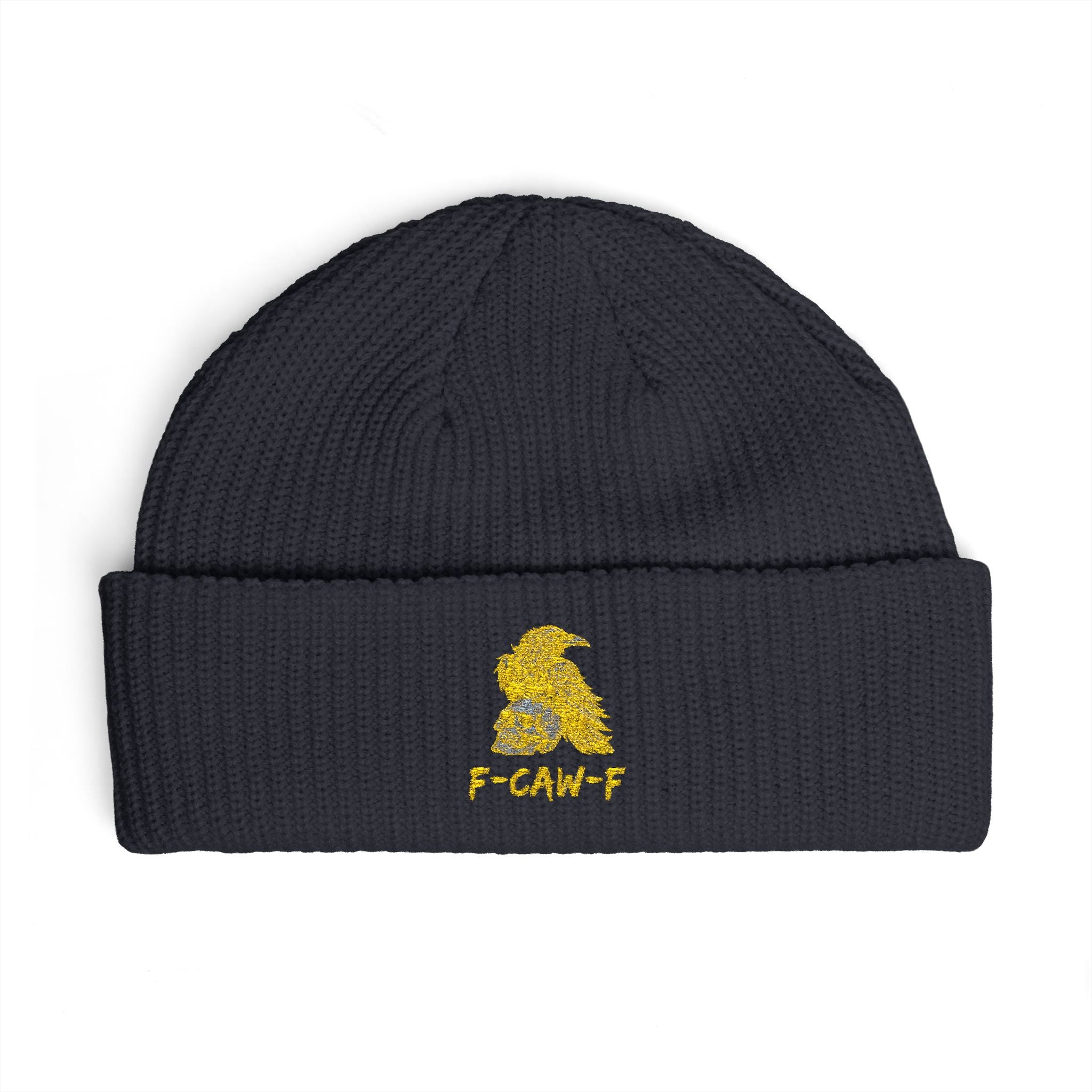 F-CAW-F Beanie Hat - Knit Winter Cap, Warm Headwear, Cozy Skull Cap, Cute Slouchy Beanie, Stylish Knit Beanie