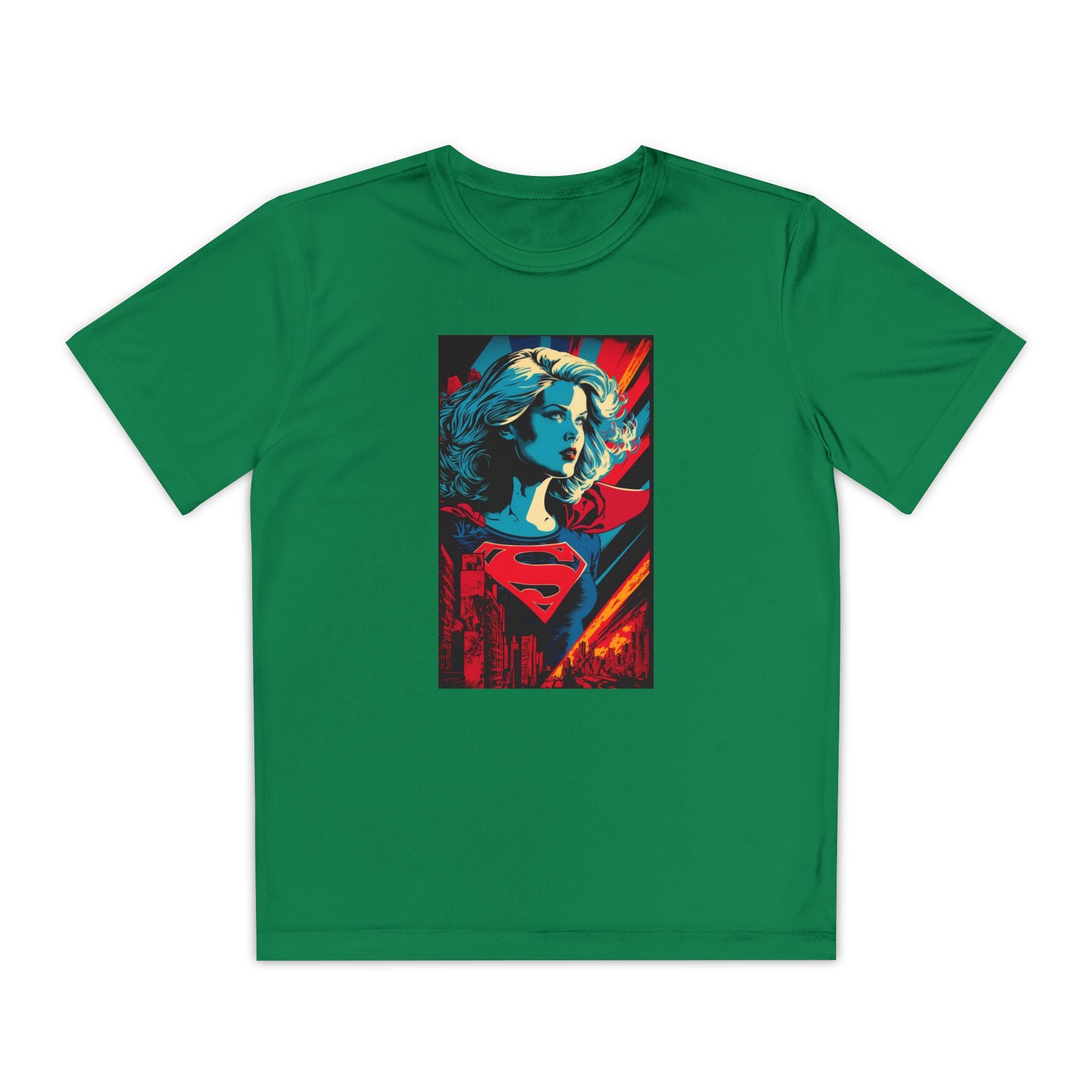 Superhero Youth T-Shirt Sports Graphic Tee, Cool Athletic Shirt for Kids