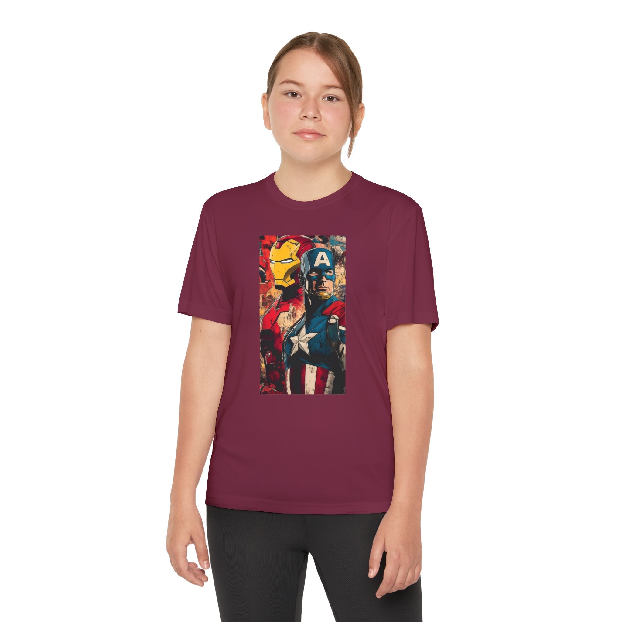 Advengers Youth T-Shirt Sports Graphic Tee, Cool Athletic Shirt for Kids, Perfect for Sports Events, Team Spirit