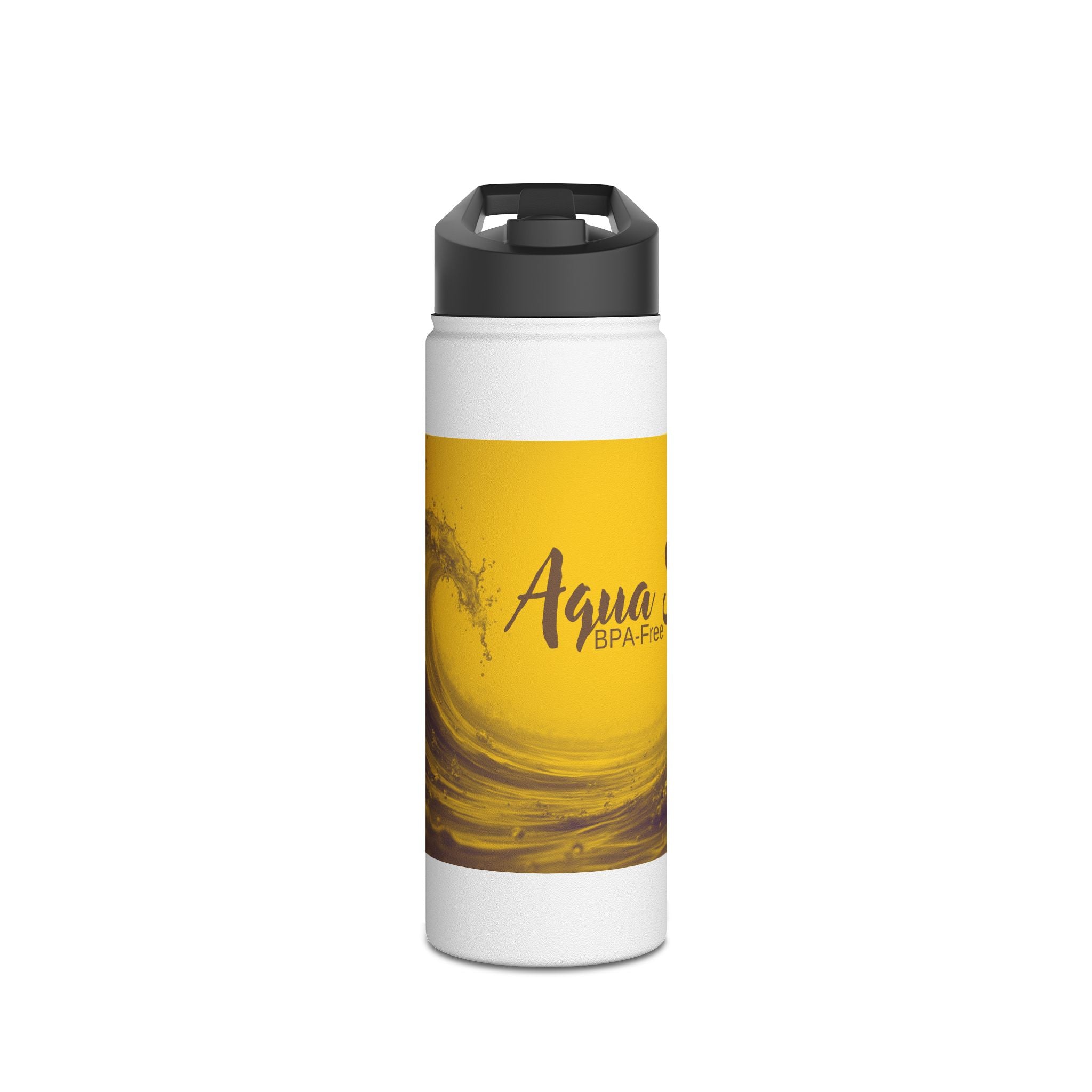 Aqua Wave Stainless Steel Water Bottle, Hydration Gift, Outdoor Adventure, Beach Vibes, Eco-Friendly, Travel Companion