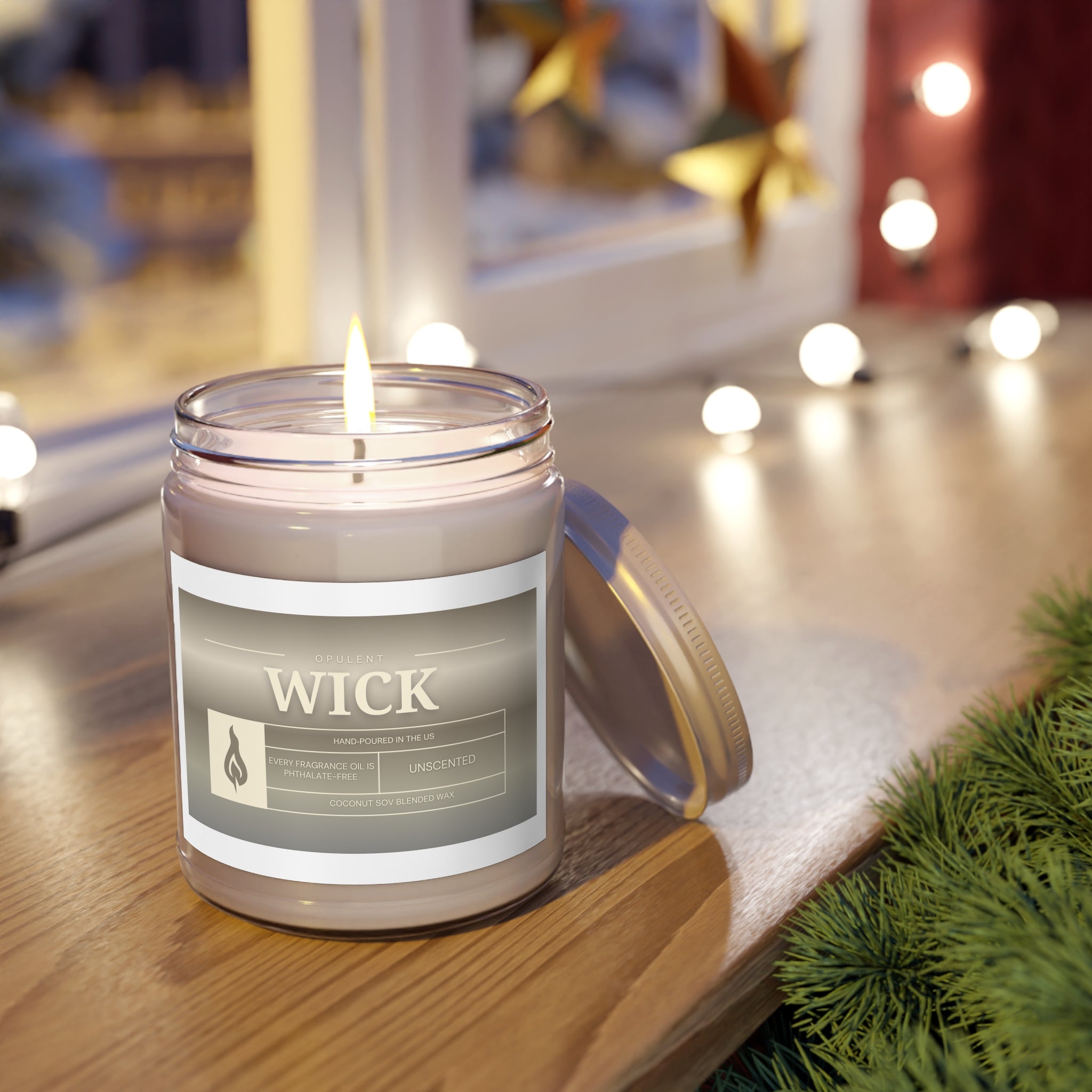 Soy Candles, OPULENT Wick, Hand-poured in the US, White Lid, 9oz, Aromatherapy, Relaxation, Home Decor, Gift, Scented Candles