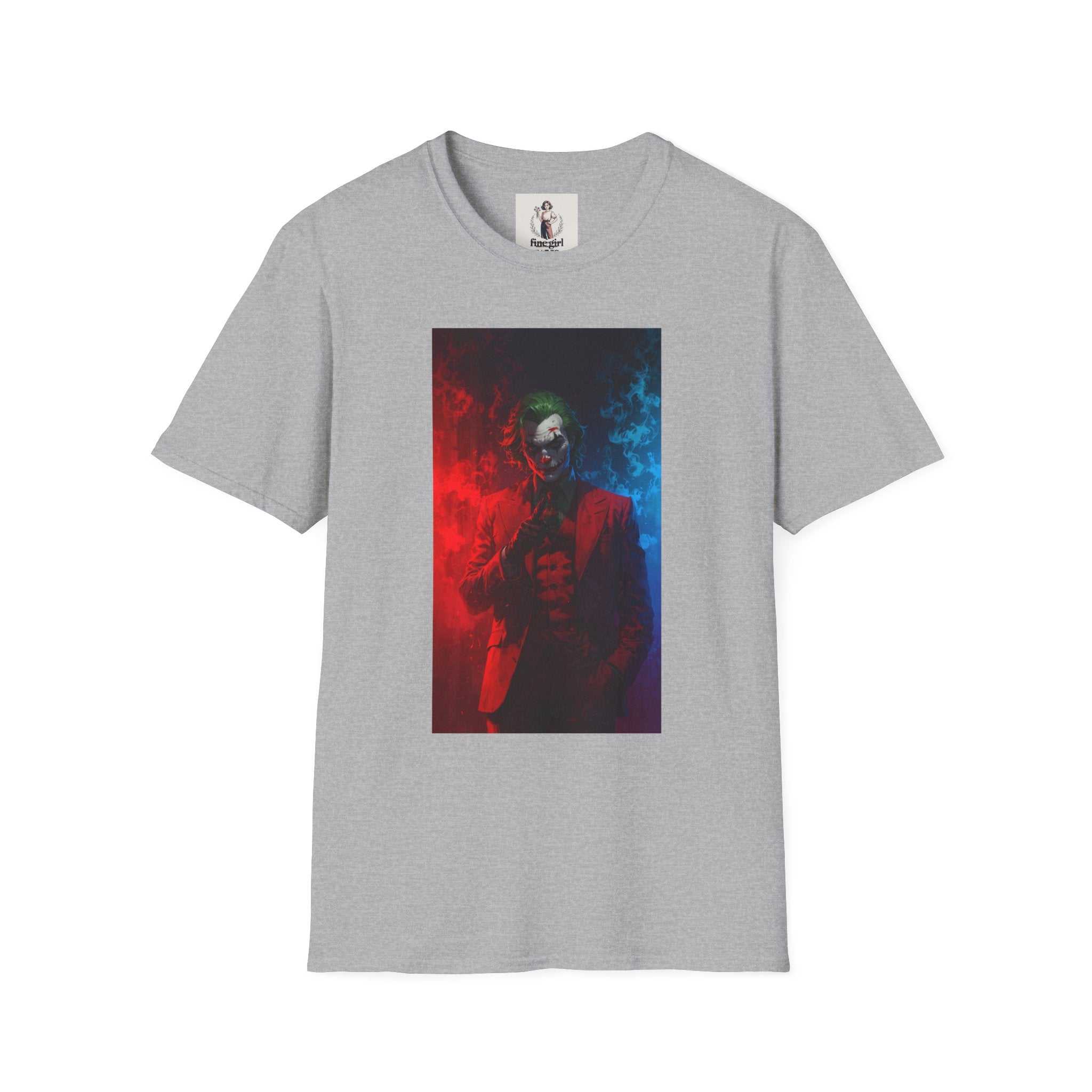 The Joker Superhero Marvel Unisex Softstyle T-Shirt, Comic Book Tee, Geeky Clothing, Cosplay Costume Top