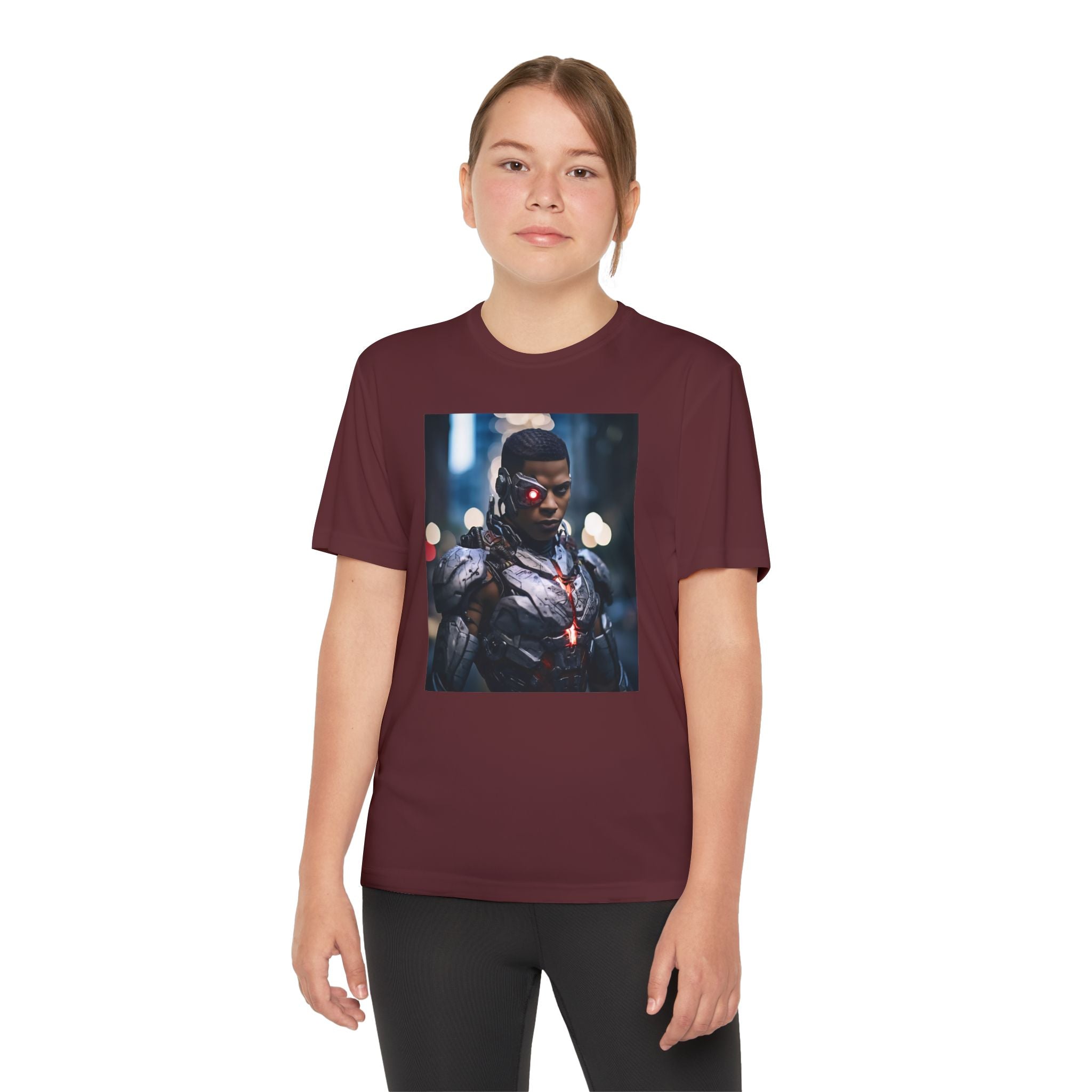 Cyborg Superhero Marvel Patriotic, Kids Graphic T-Shirt, Boys Hero Top, Girls Comic Book Clothing, Birthday