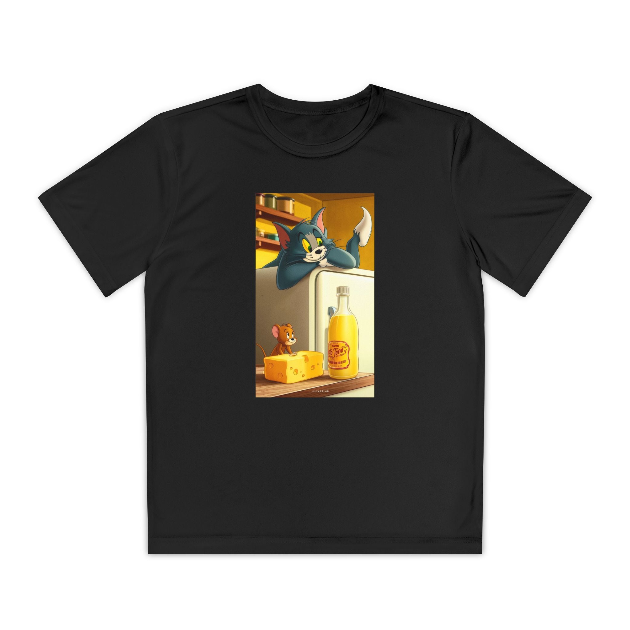 Youth Competitor Tee with Tom And Jerry design, Cartoon Graphic Kid's T-Shirt, Kids Tee, Children's Clothing, Funny Tee for Boys and Girls