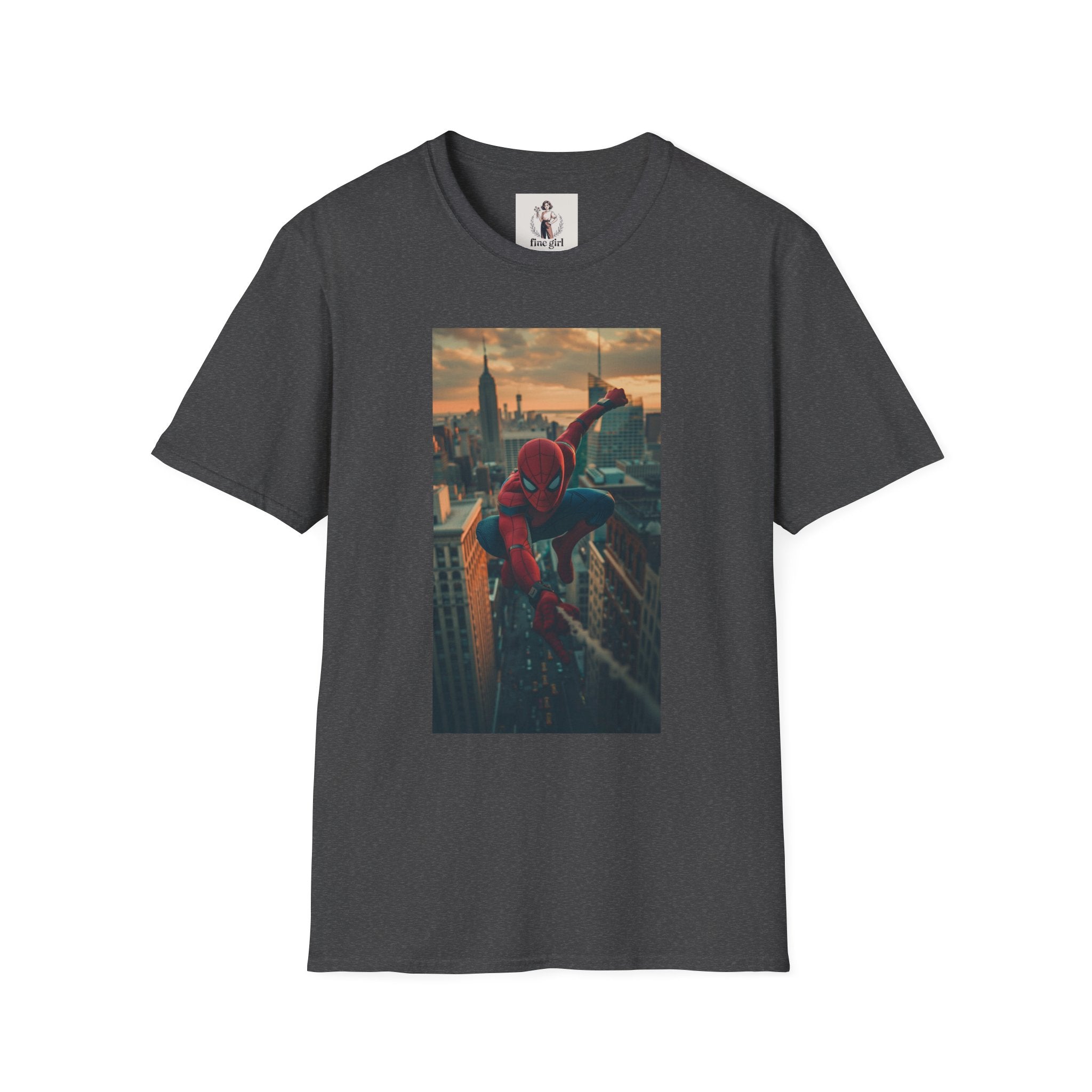 Spiderman Superhero Marvel Unisex Softstyle T-Shirt, Comic Book Tee, Geeky Clothing, Cosplay Costume Top