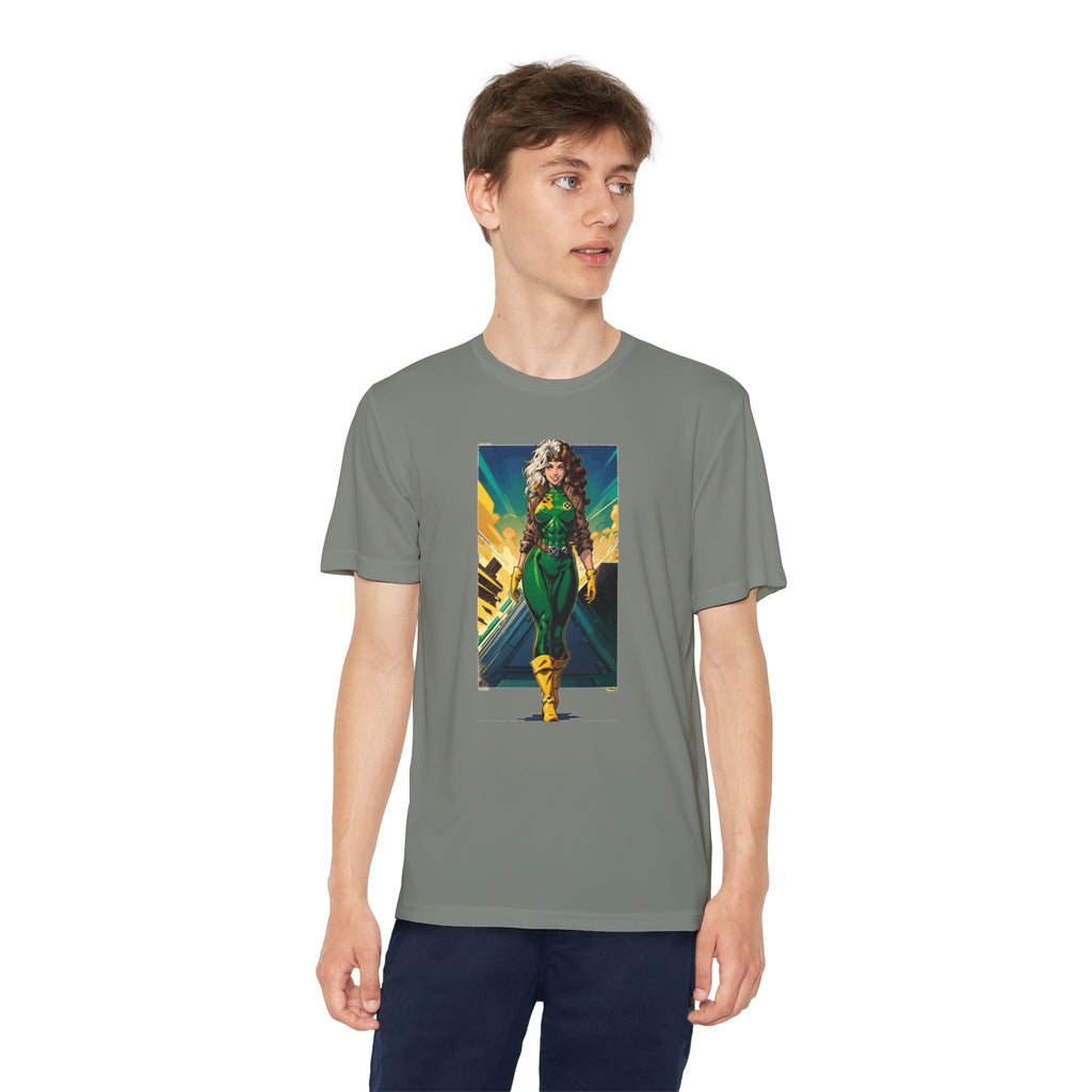 Superhero Youth T-Shirt Sports Graphic Tee, Cool Athletic Shirt for Kids
