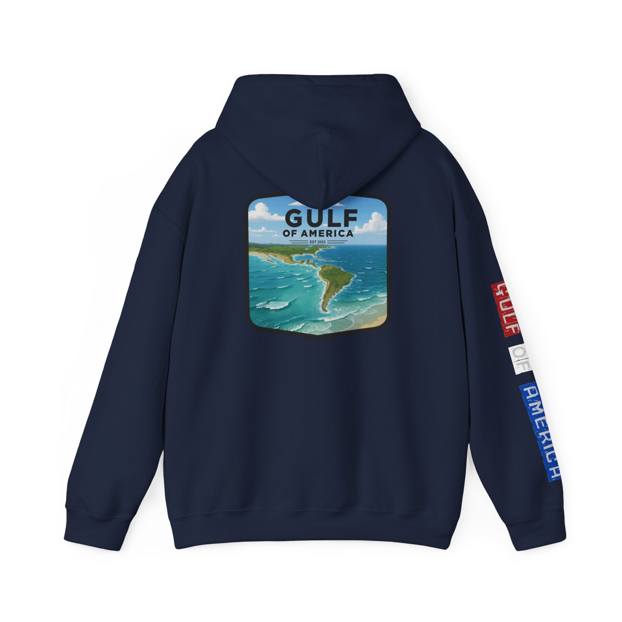 Gulf Of America Patriotic Hoodie, USA Patriotism Sweatshirt, American Flag Pullover, Independence Day Apparel, Fourth of July Gift