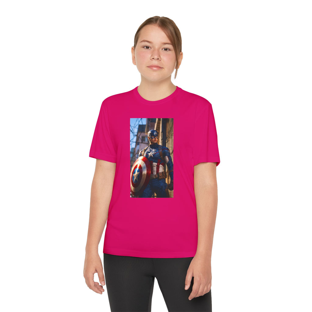 Captain America Superhero Marvel Patriotic, Kids Graphic T-Shirt, Boys Hero Top, Girls Comic Book Clothing, Birthday