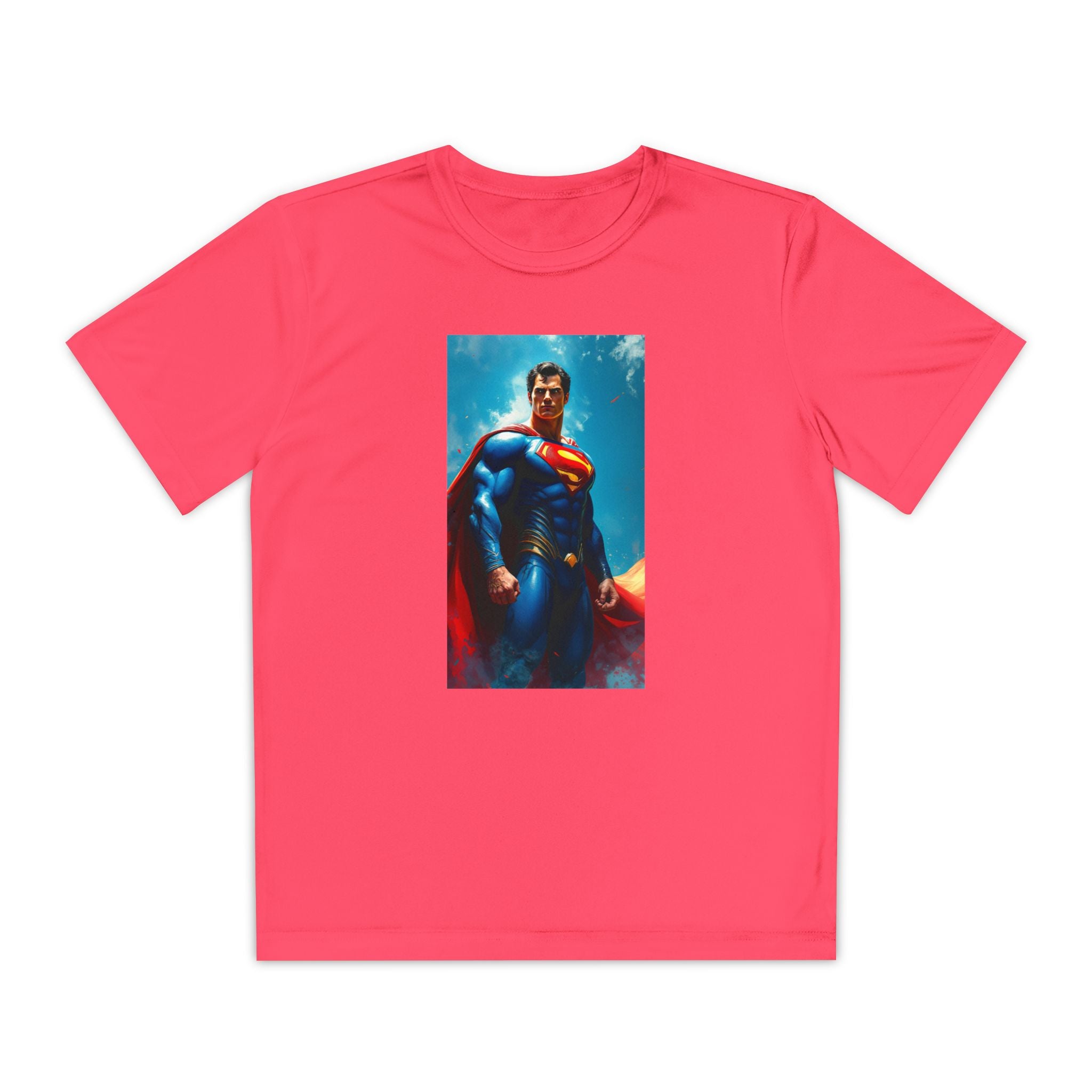 Superman Superhero Marvel T-Shirt, Youth Competitor Tee,  Kids Comic Book Hero Top, Children's Graphic Tee, Youth Super Power T-Shirt
