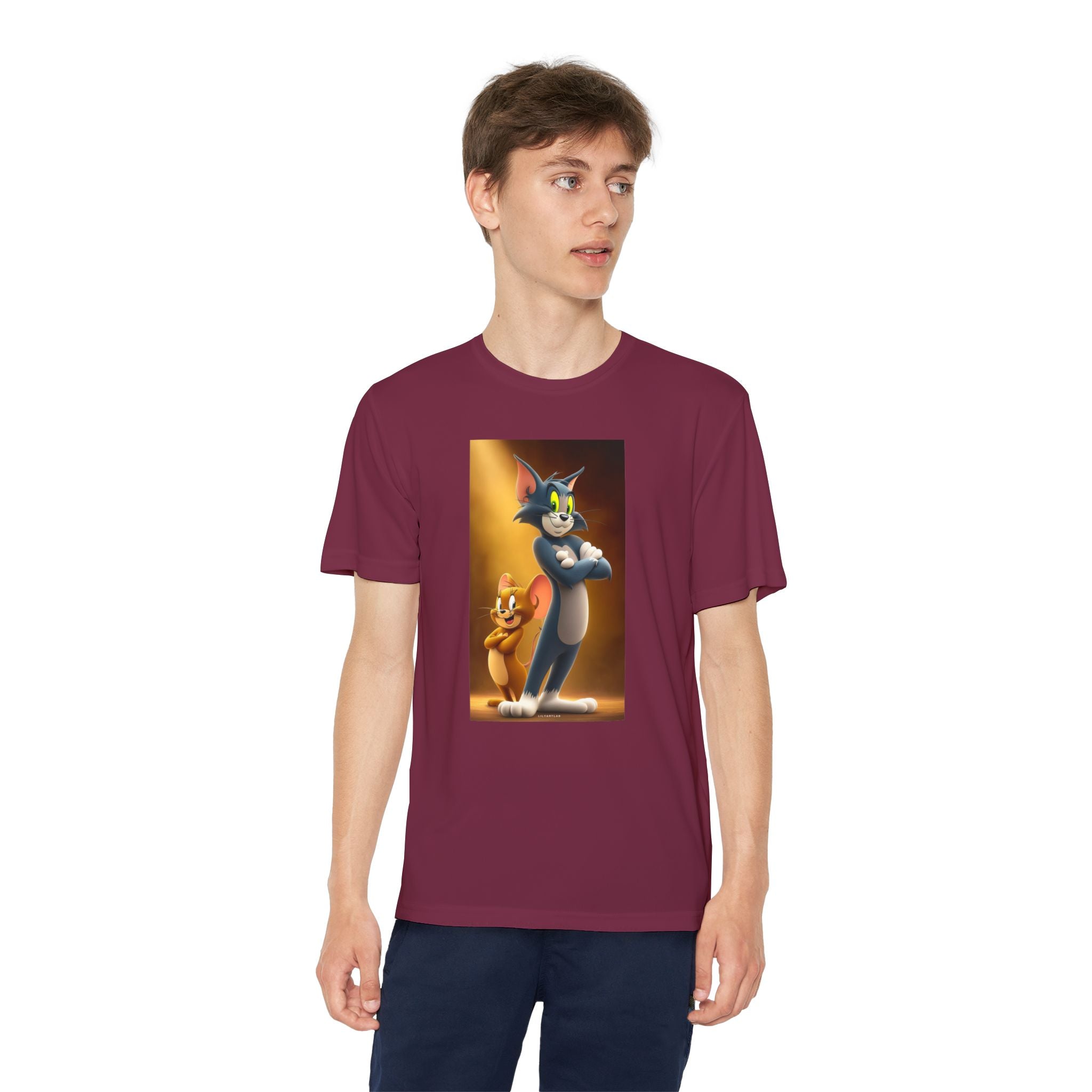 Youth Competitor Tee with Tom And Jerry design, Cartoon Graphic Kid's T-Shirt, Kids Tee, Children's Clothing, Funny Tee for Boys and Girls
