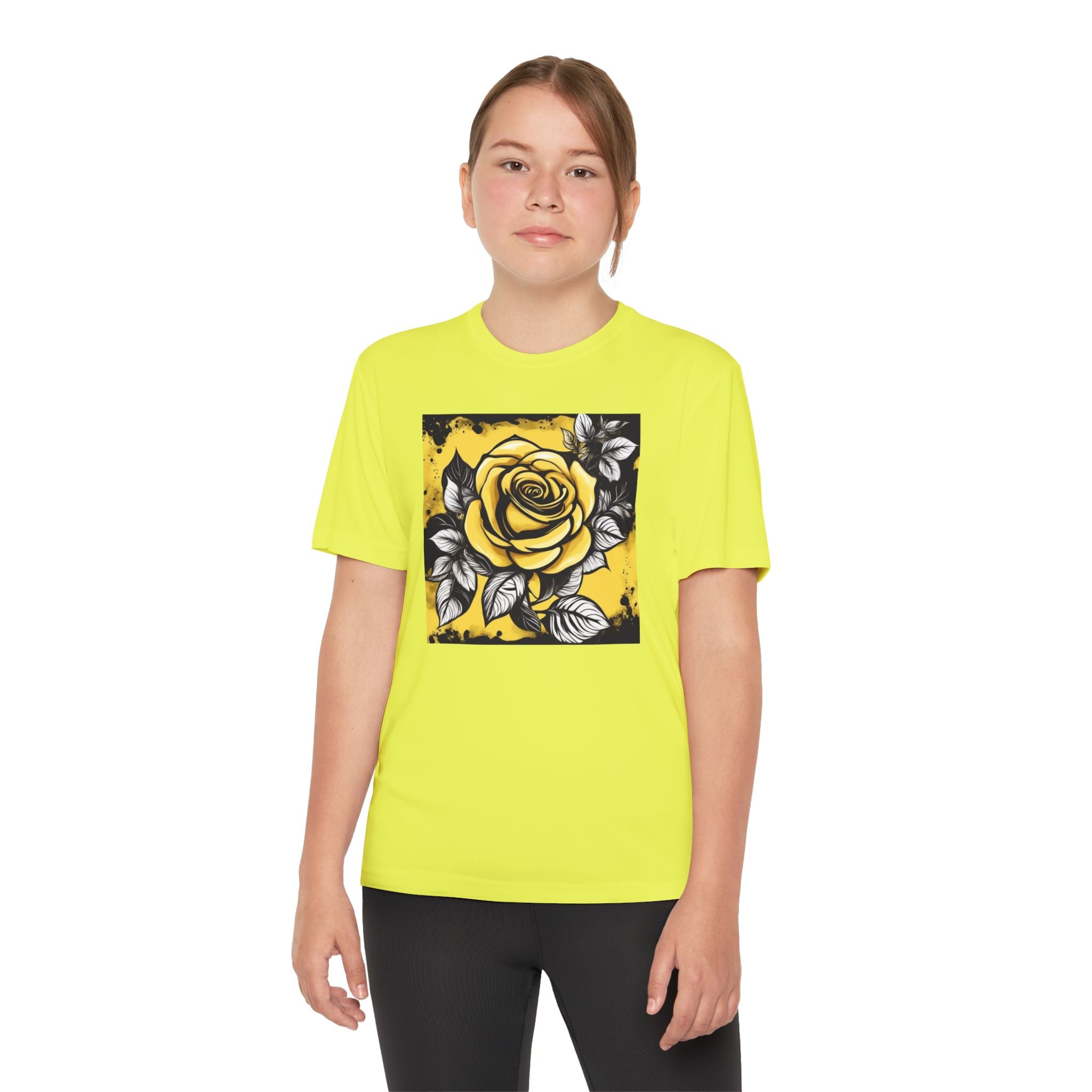 Flower Youth Tshirt, Girls Floral Tee, Kids Spring Shirt, Children's Botanical Top, Teen Blossom T-Shirt