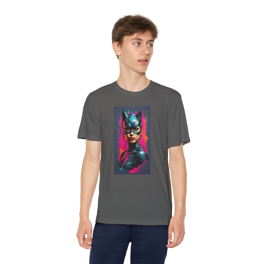 Superhero Youth T-Shirt Sports Graphic Tee, Cool Athletic Shirt for Kids