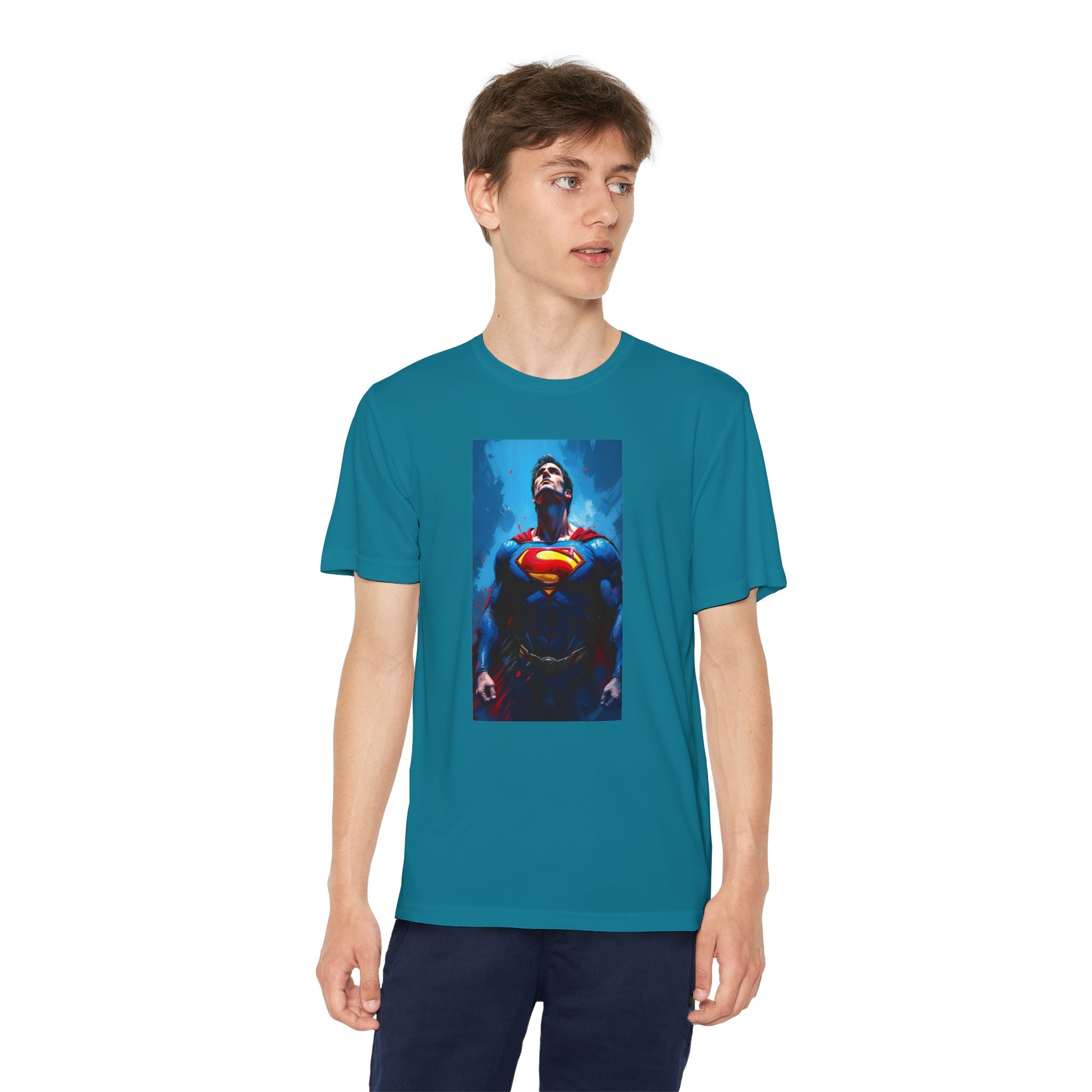 Superman Superhero Marvel T-Shirt, Youth Competitor Tee,  Kids Comic Book Hero Top, Children's Graphic Tee, Youth Super Power T-Shirt