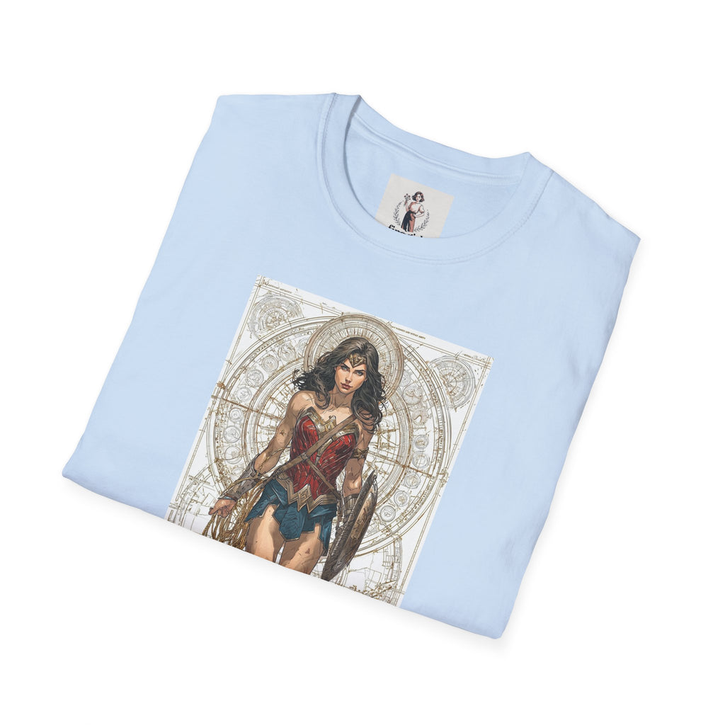 Wonder Woman Superhero Marvel Unisex Softstyle T-Shirt, Comic Book Tee, Geeky Clothing, Cosplay Costume Top