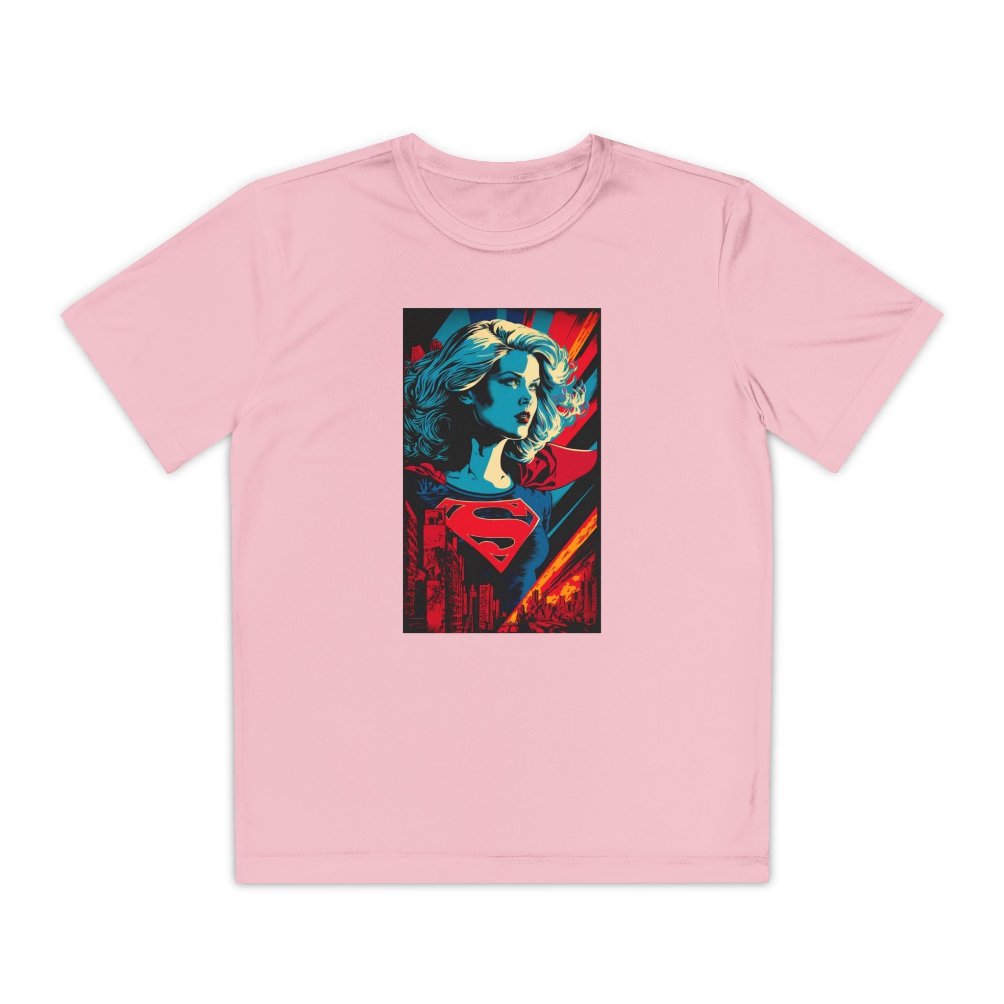 Superhero Youth T-Shirt Sports Graphic Tee, Cool Athletic Shirt for Kids
